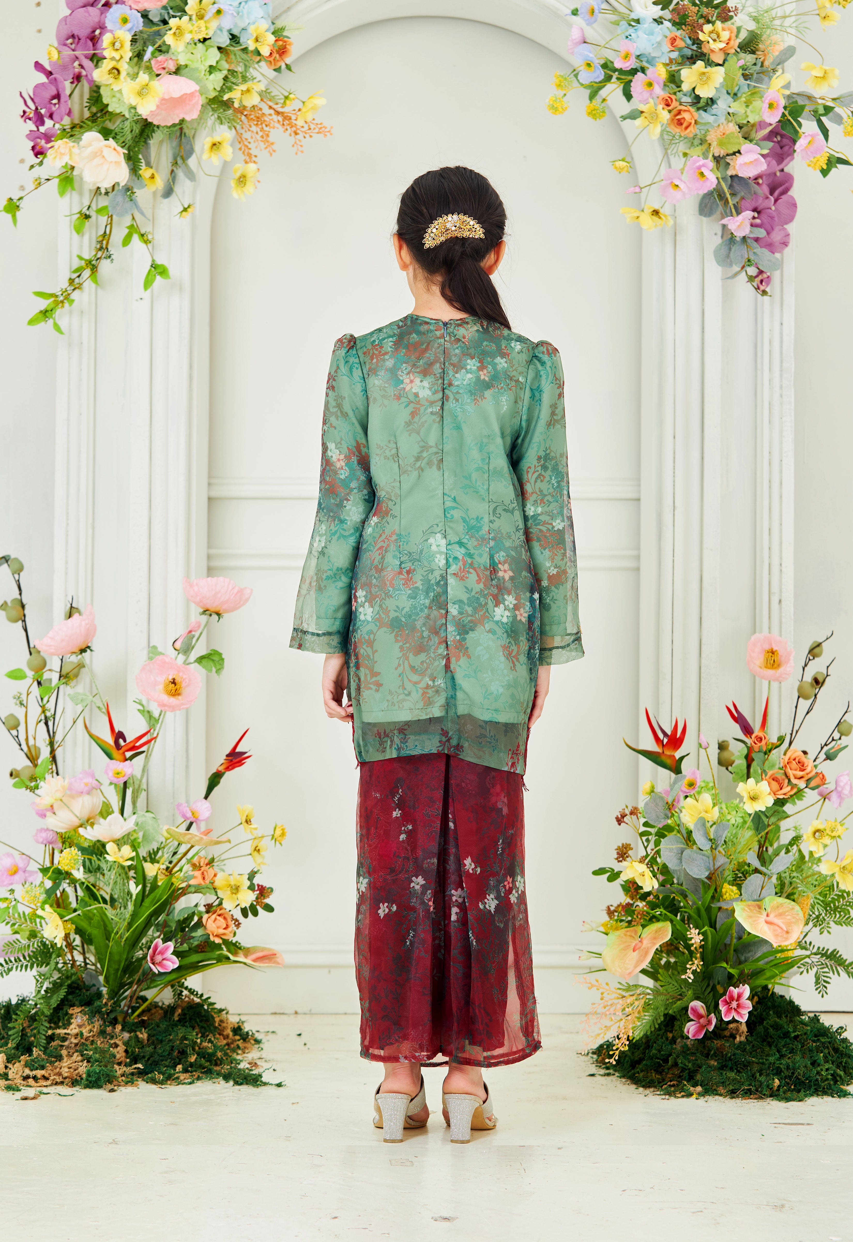 ROZELLA KIDS RIAW KURUNG - RED GREEN