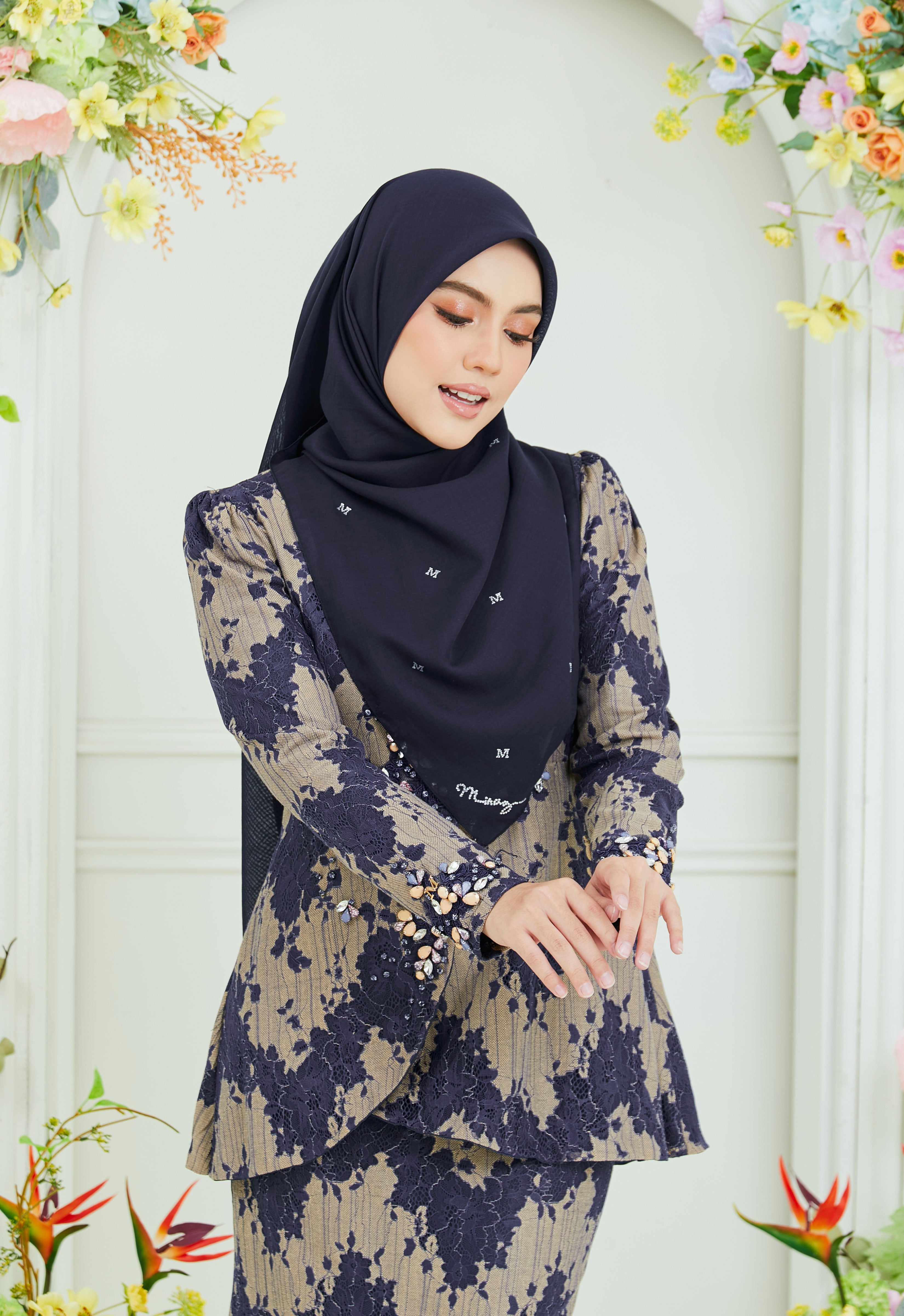 RAYSAA MINI KURUNG - BLUE BROWN