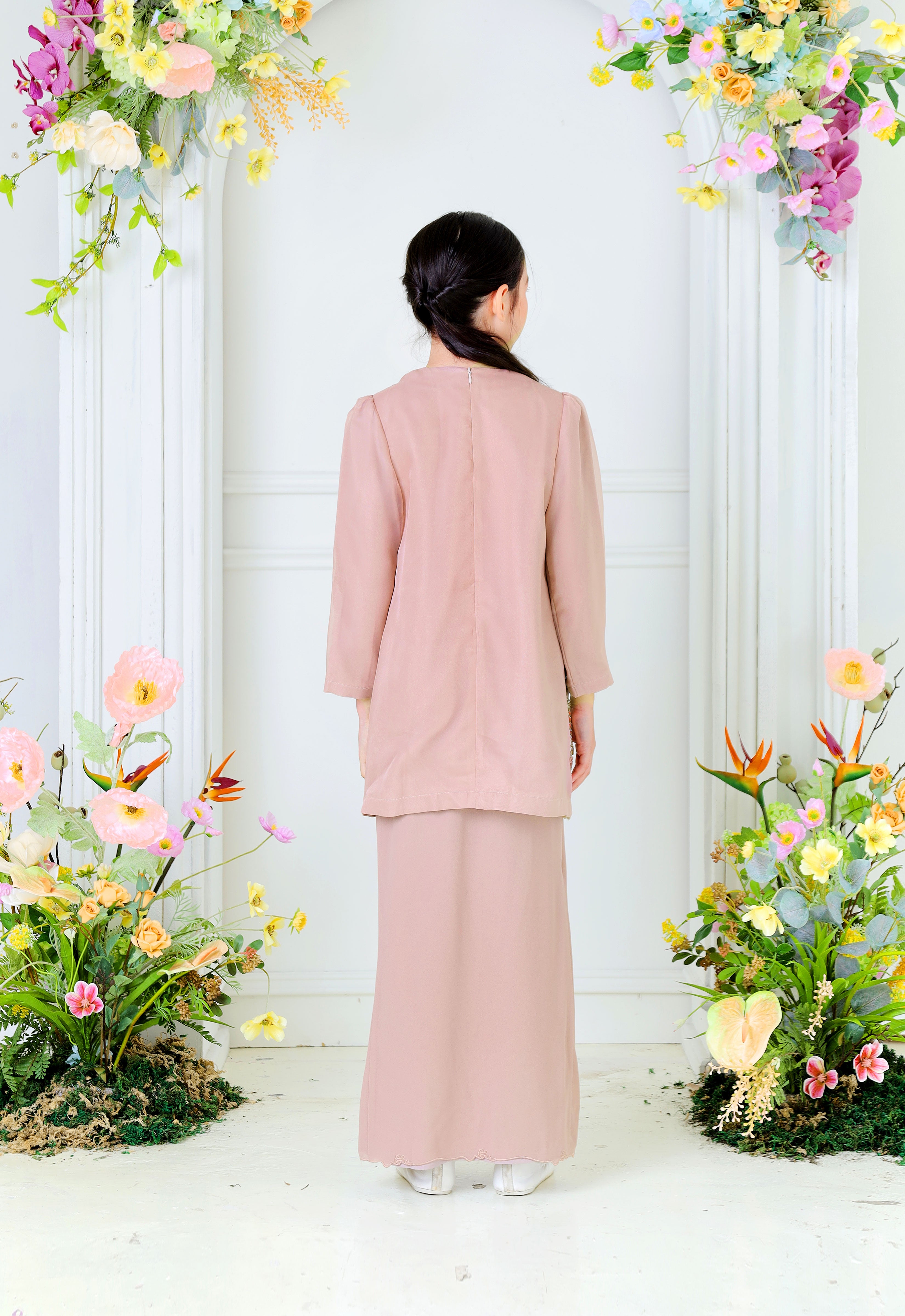 NOURA SUPER LUXE KIDS KURUNG - DUSTY ROSE