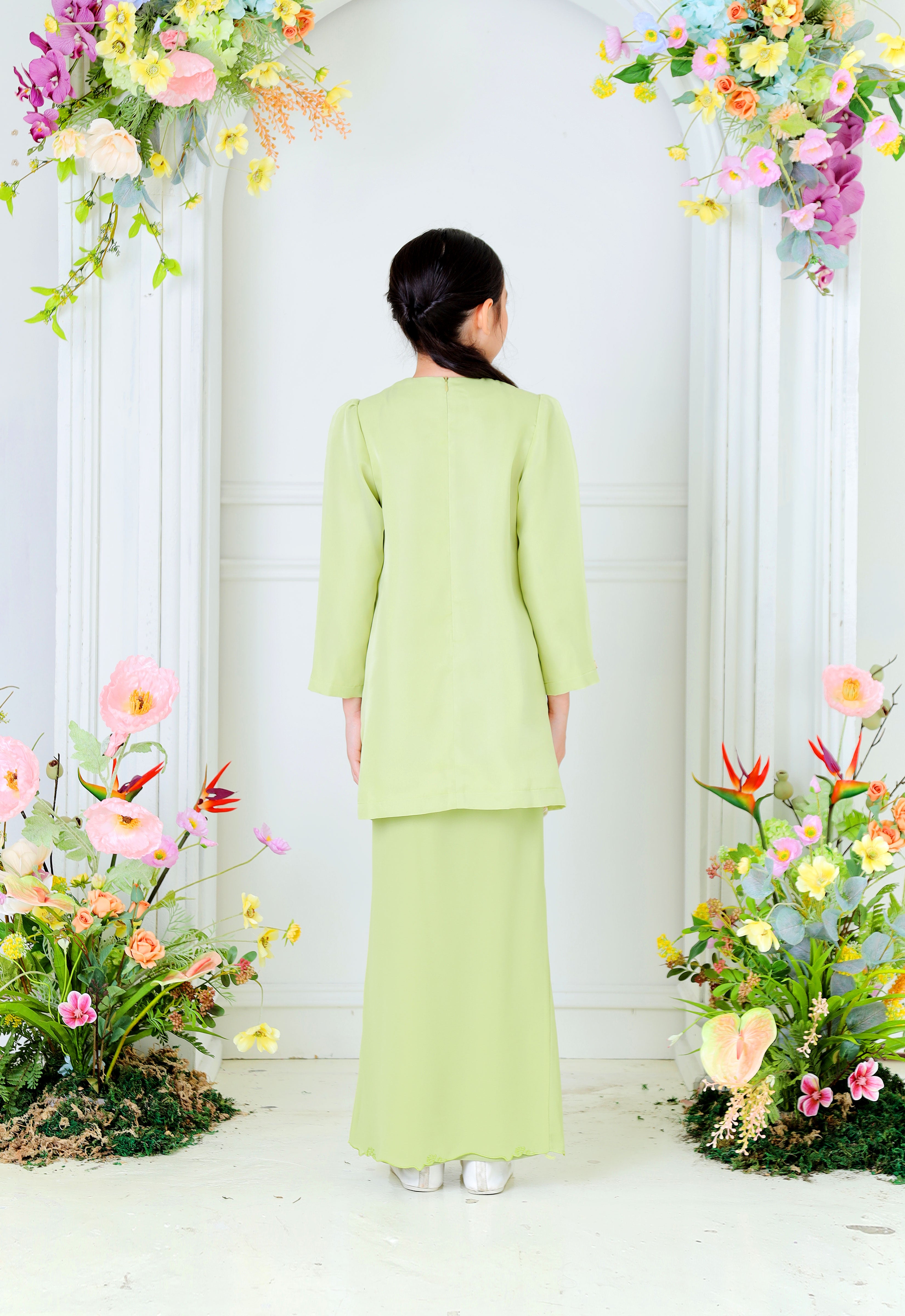NOURA SUPER LUXE KIDS KURUNG - MOSS GREEN