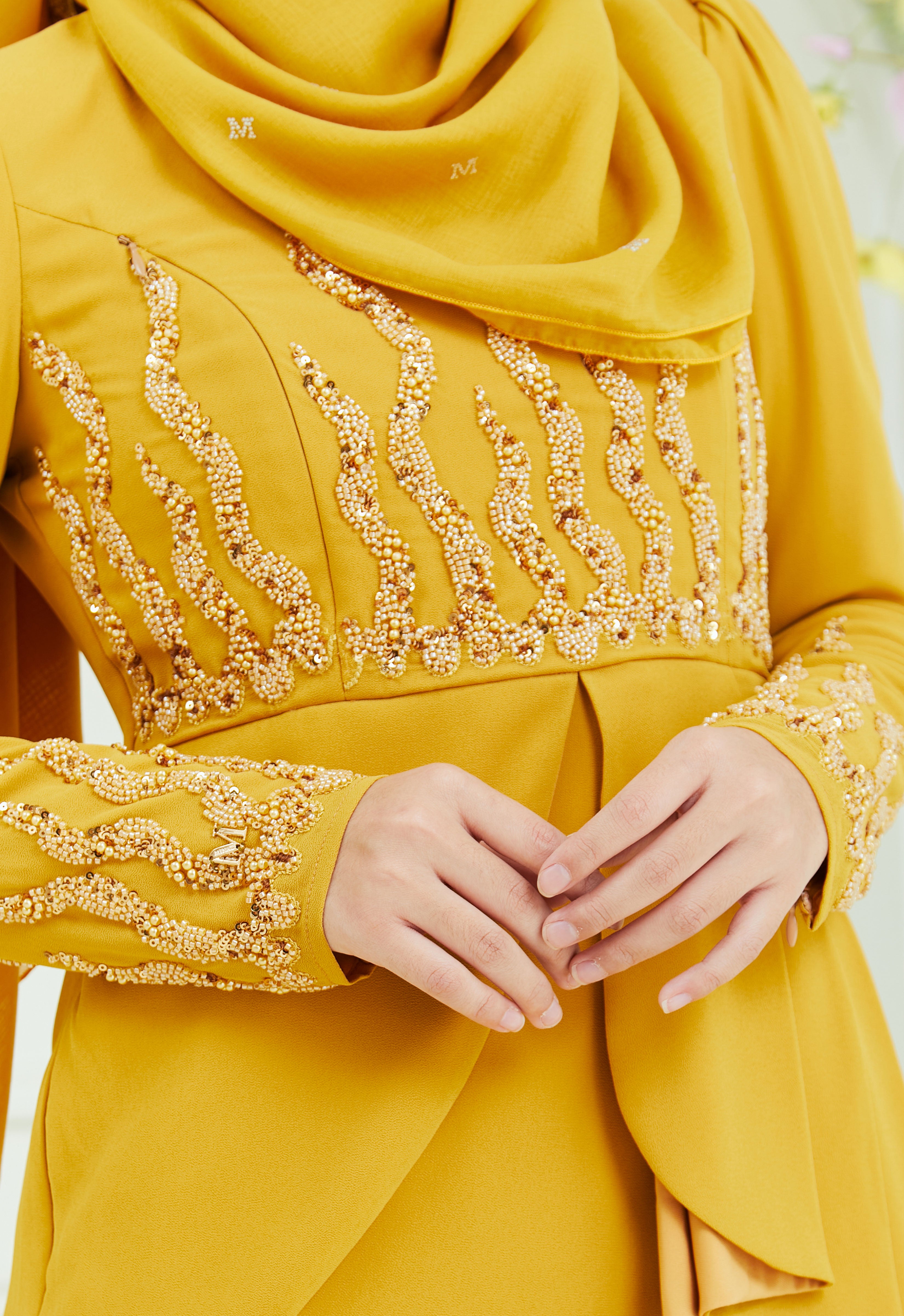 NAYLAA LUXE KURUNG - MUSTARD