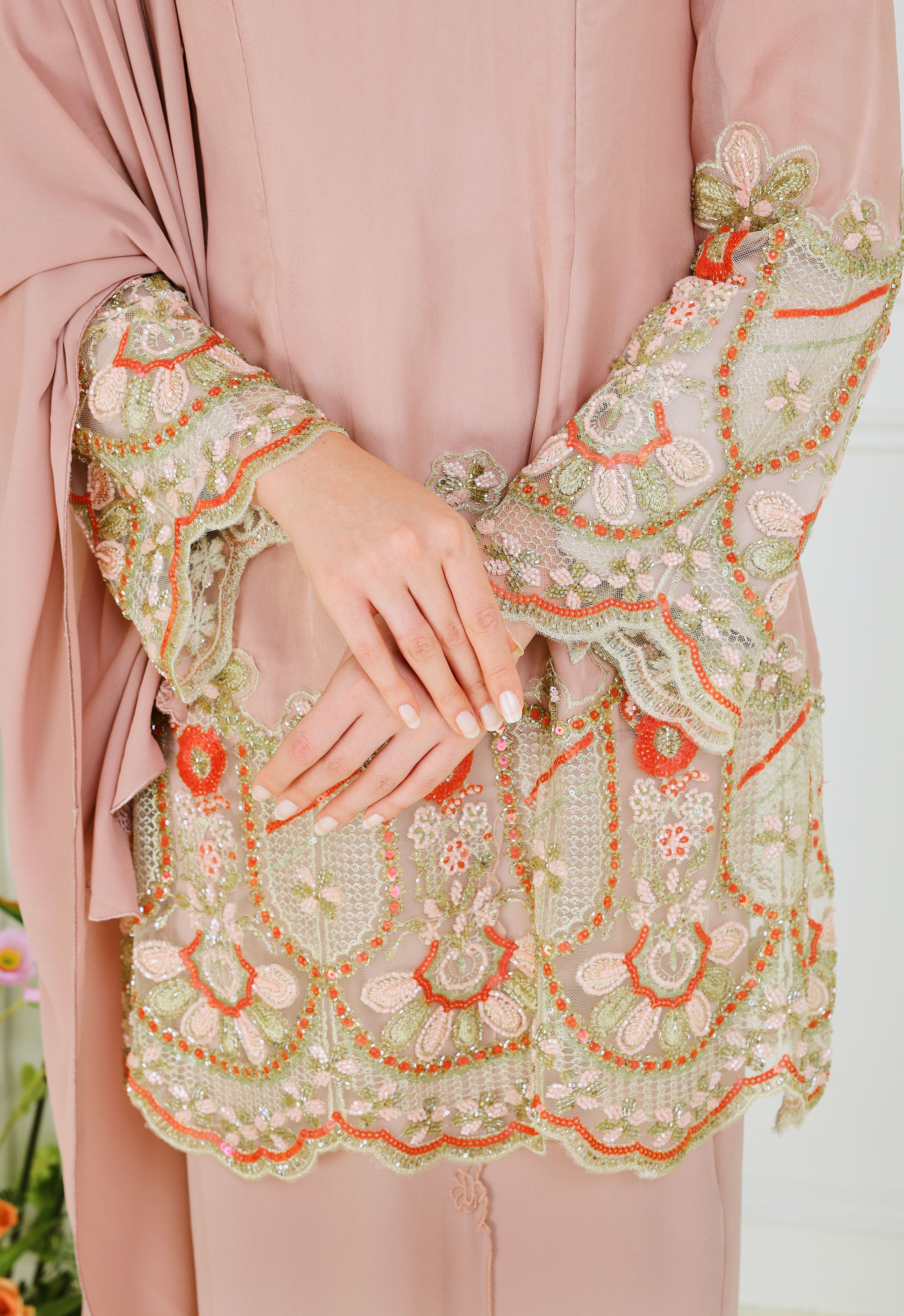 NOURA SUPER LUXE KURUNG - DUSTY ROSE