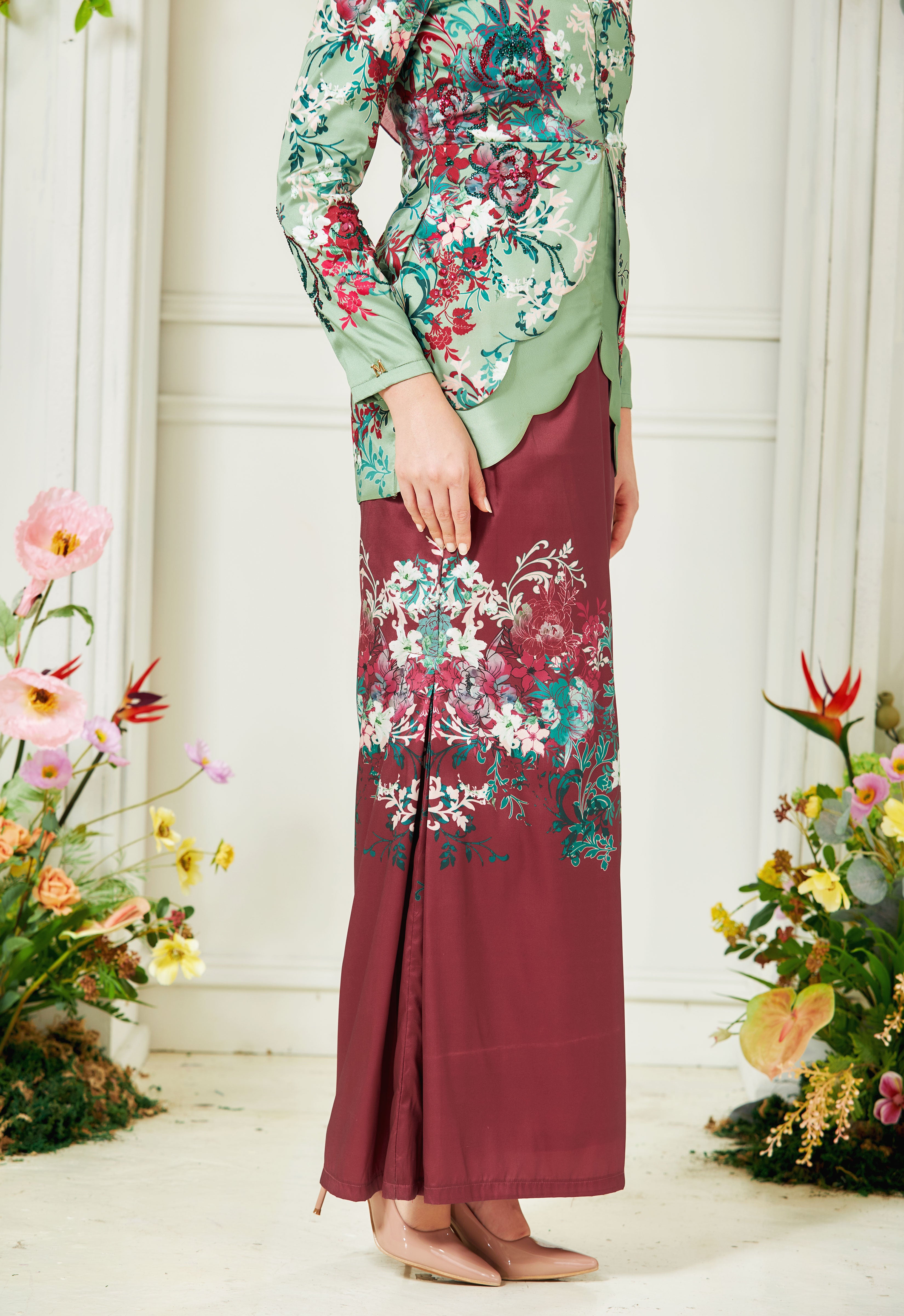 ROZELLA MINI KURUNG - RED GREEN