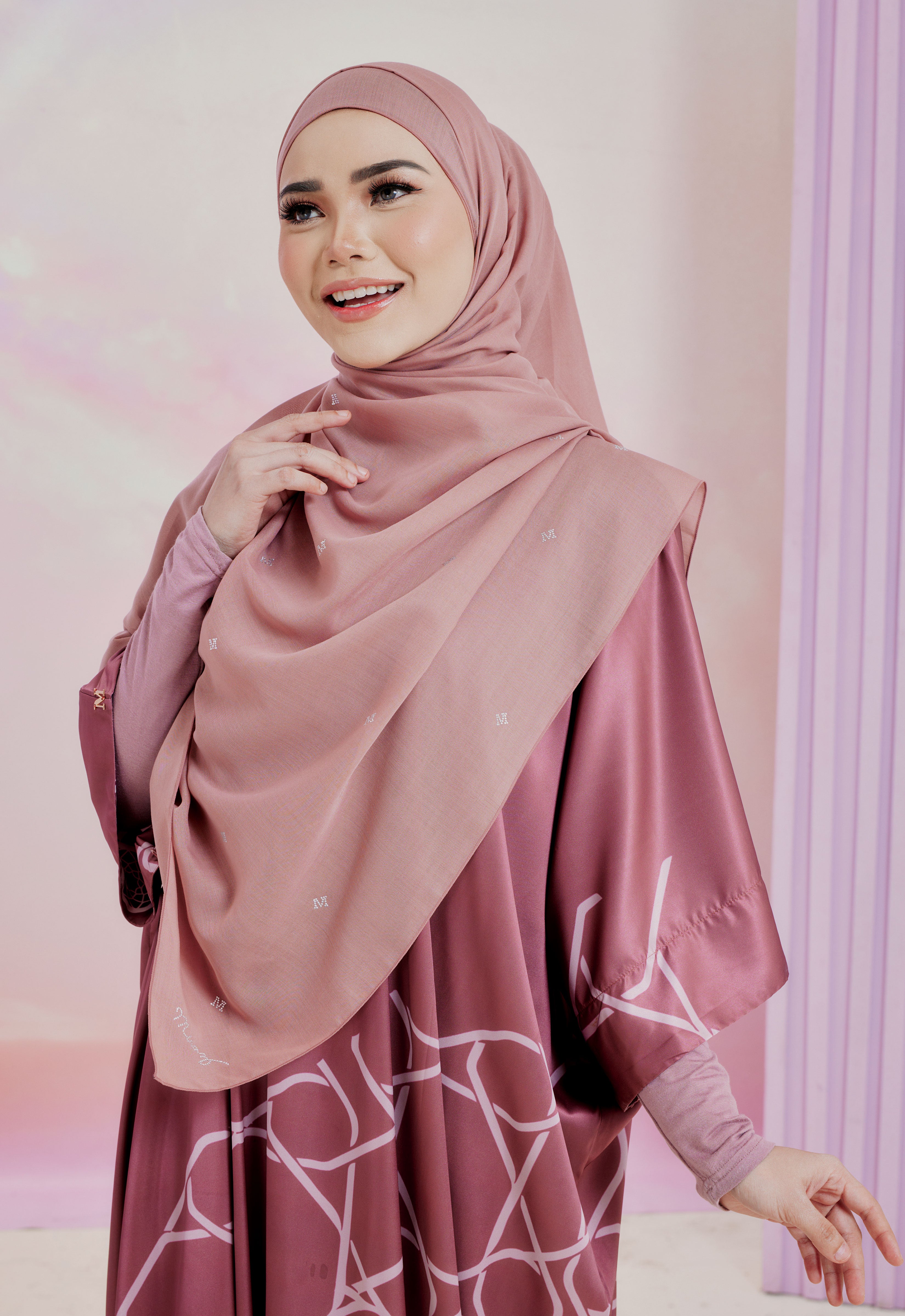 HARAMAIN ABAYA - DARK PLUM