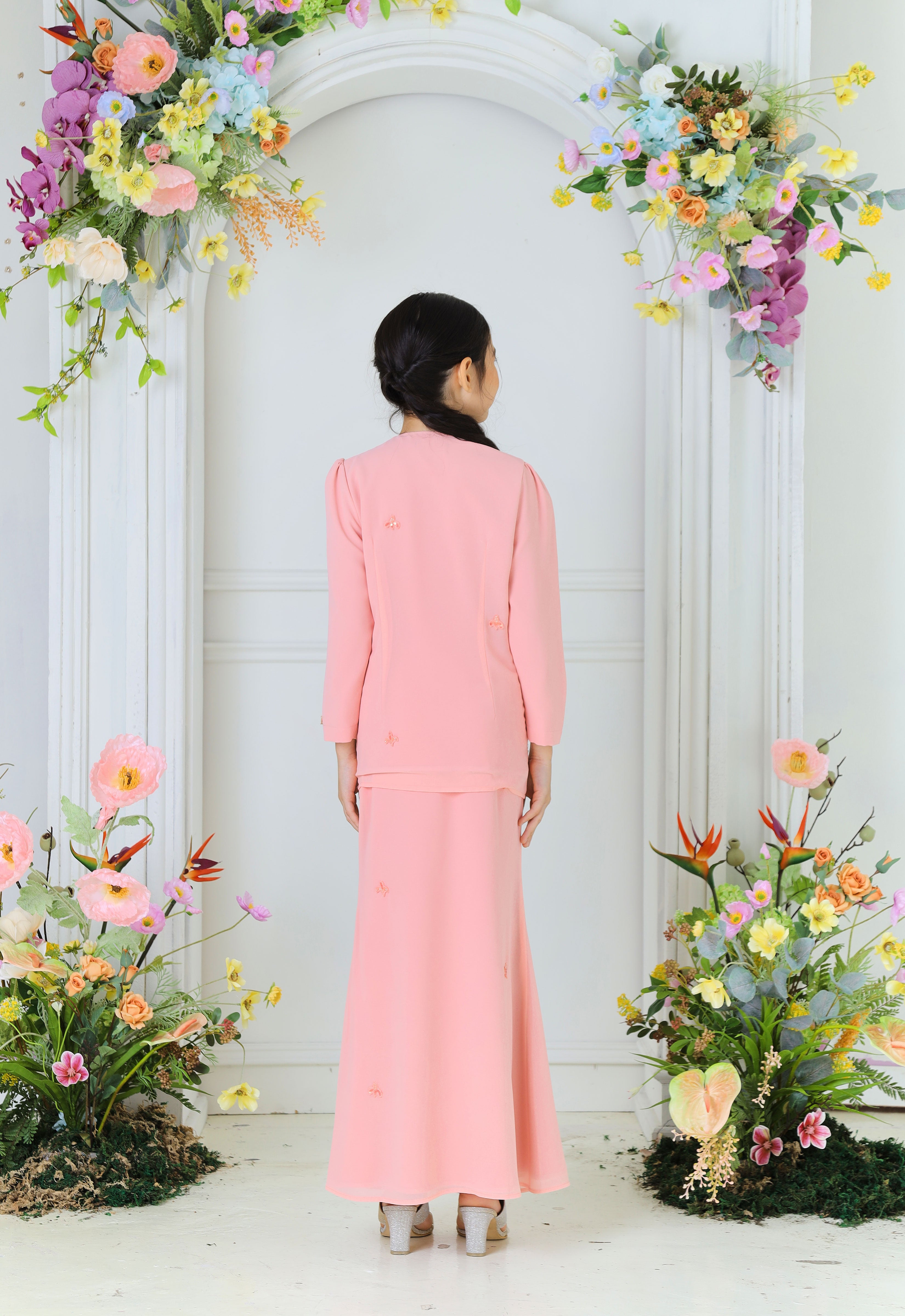 ARYA LUXE KIDS MINI KEBAYA - PEACH PEARL