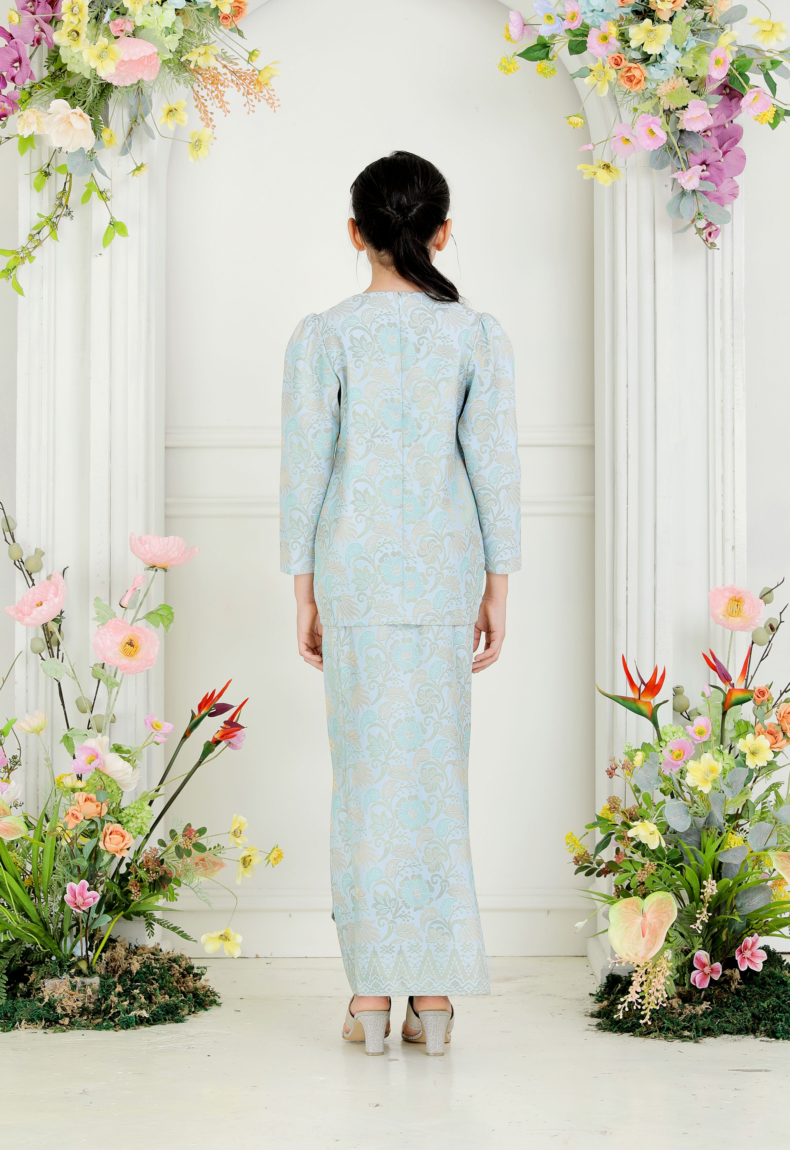 CHE AMINAH LUXE KIDS MINI KEBAYA - FROZEN BLUE