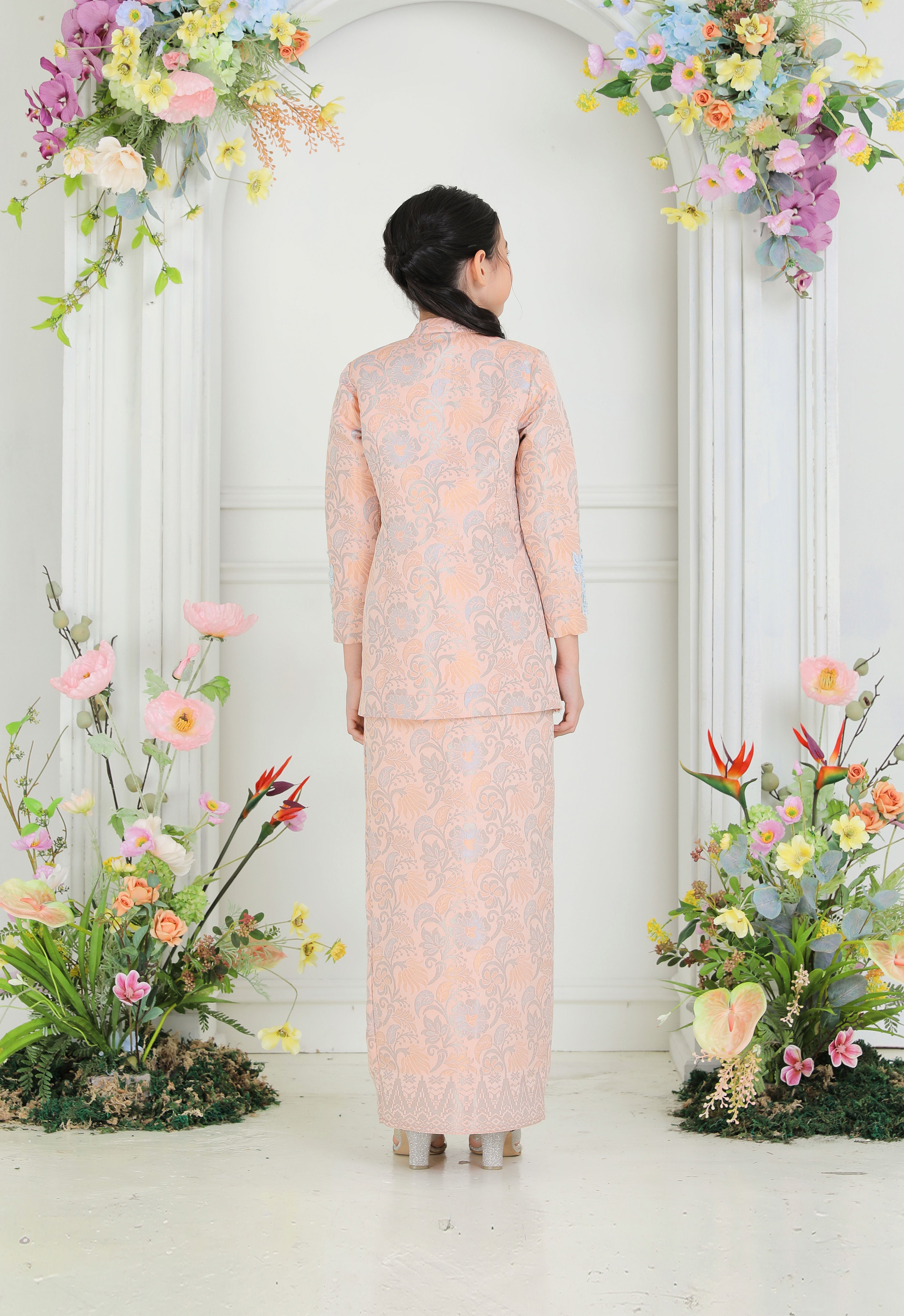 CHE AZIZAH LUXE KIDS KEBAYA - PINK BLUE