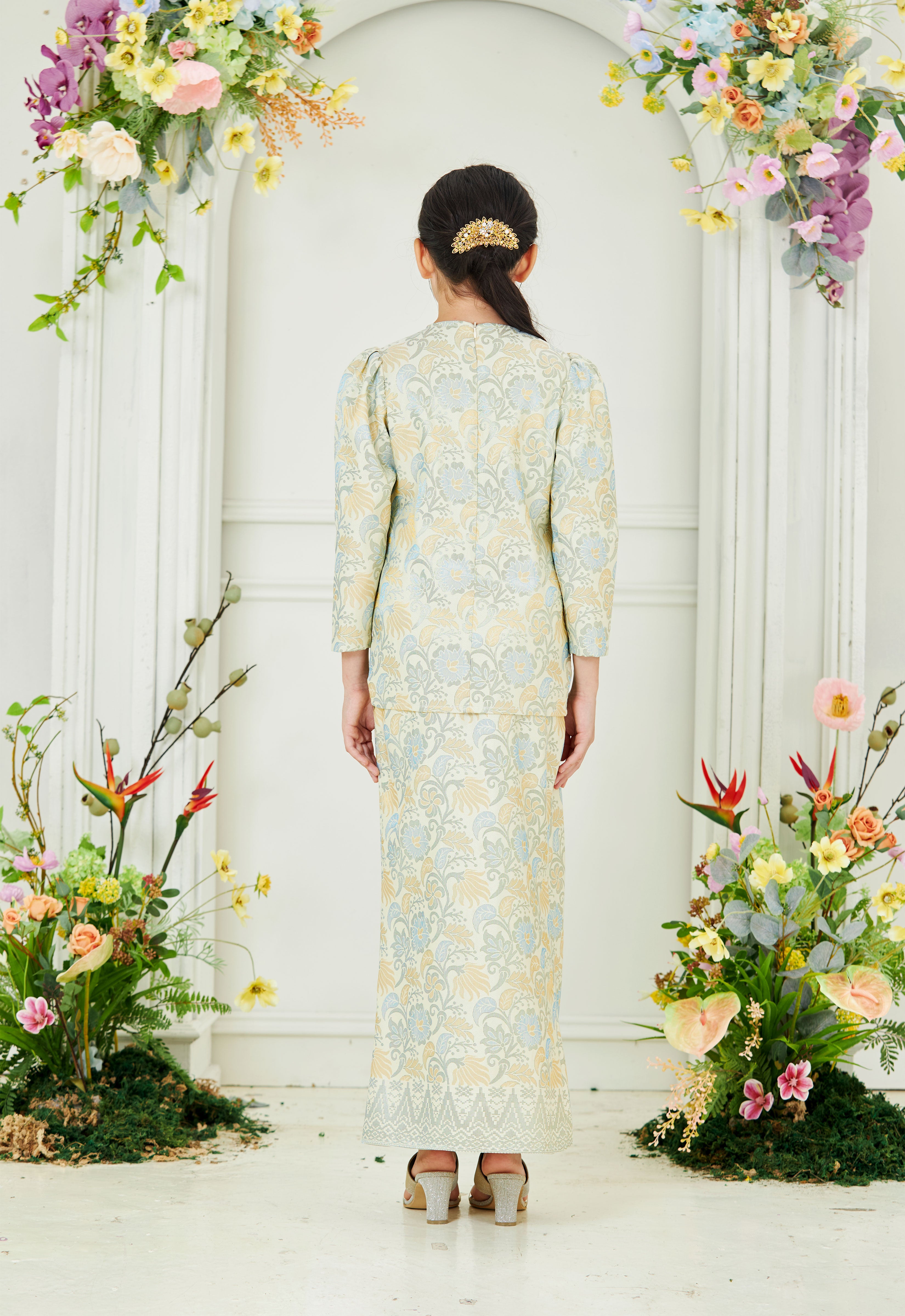 CHE AMINAH LUXE KIDS MINI KEBAYA - SOFT YELLOW