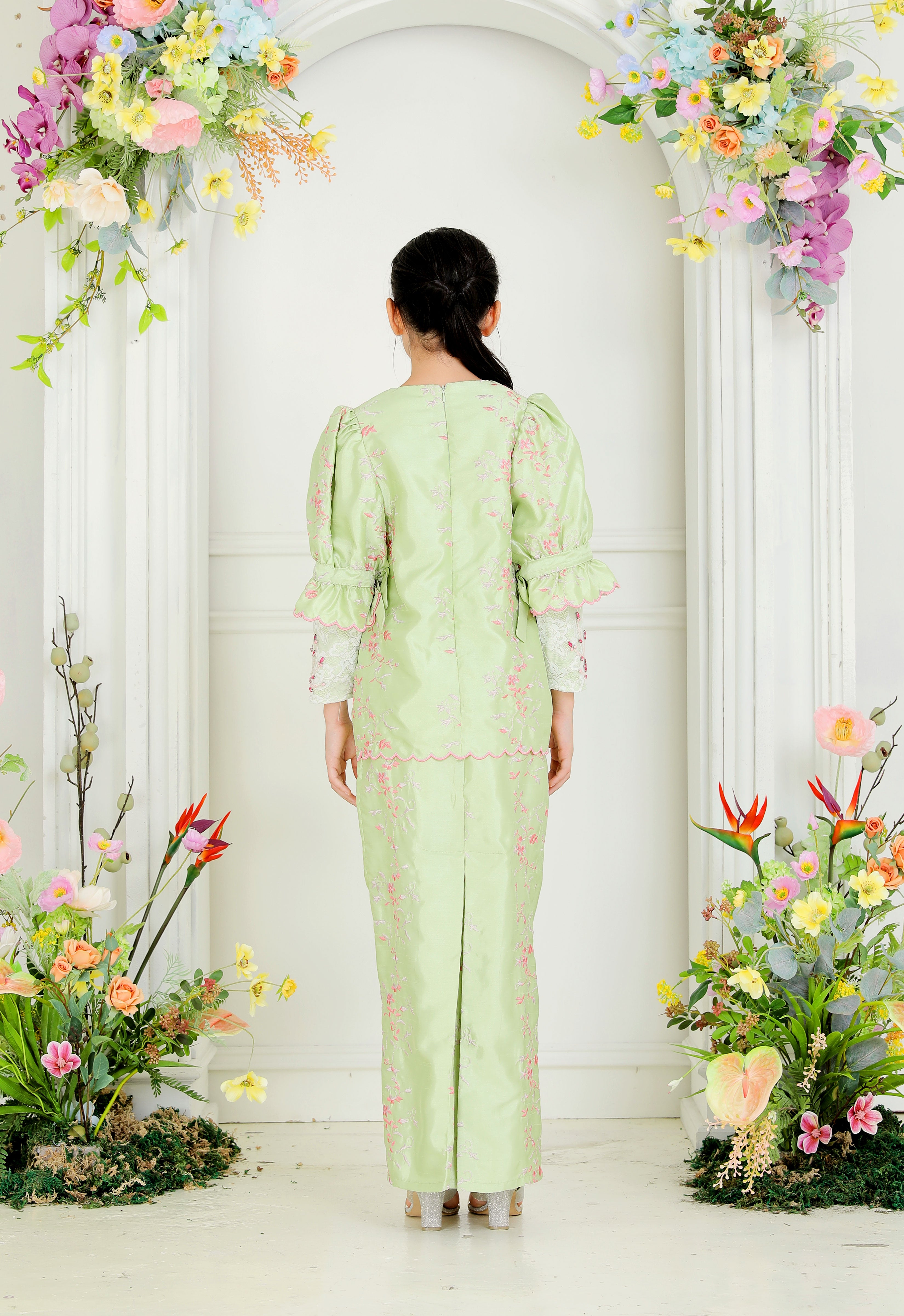 RABECCA LUXE KIDS KURUNG - GREEN PINK