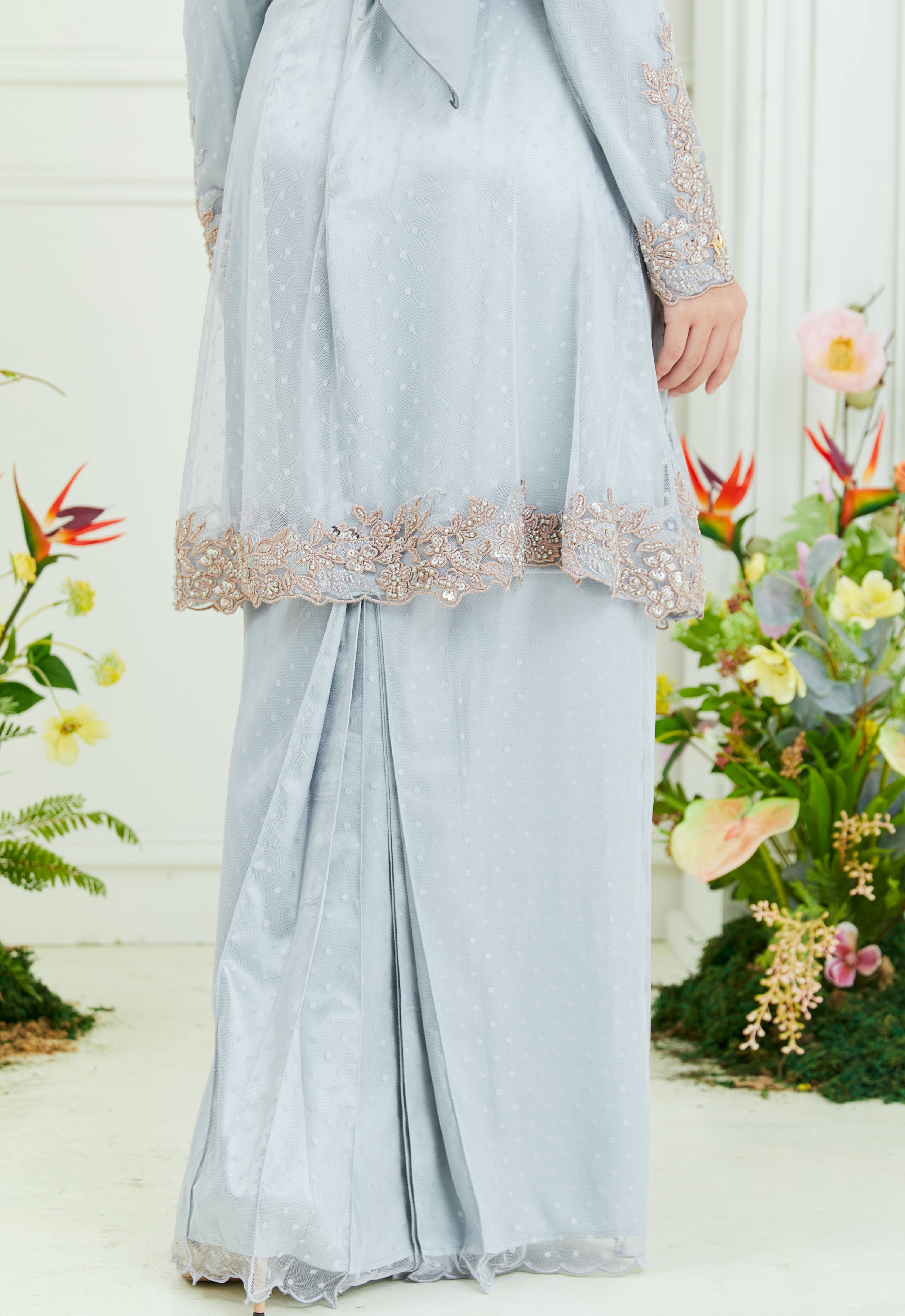 AYANAA LUXE KURUNG - GRAY GREEN