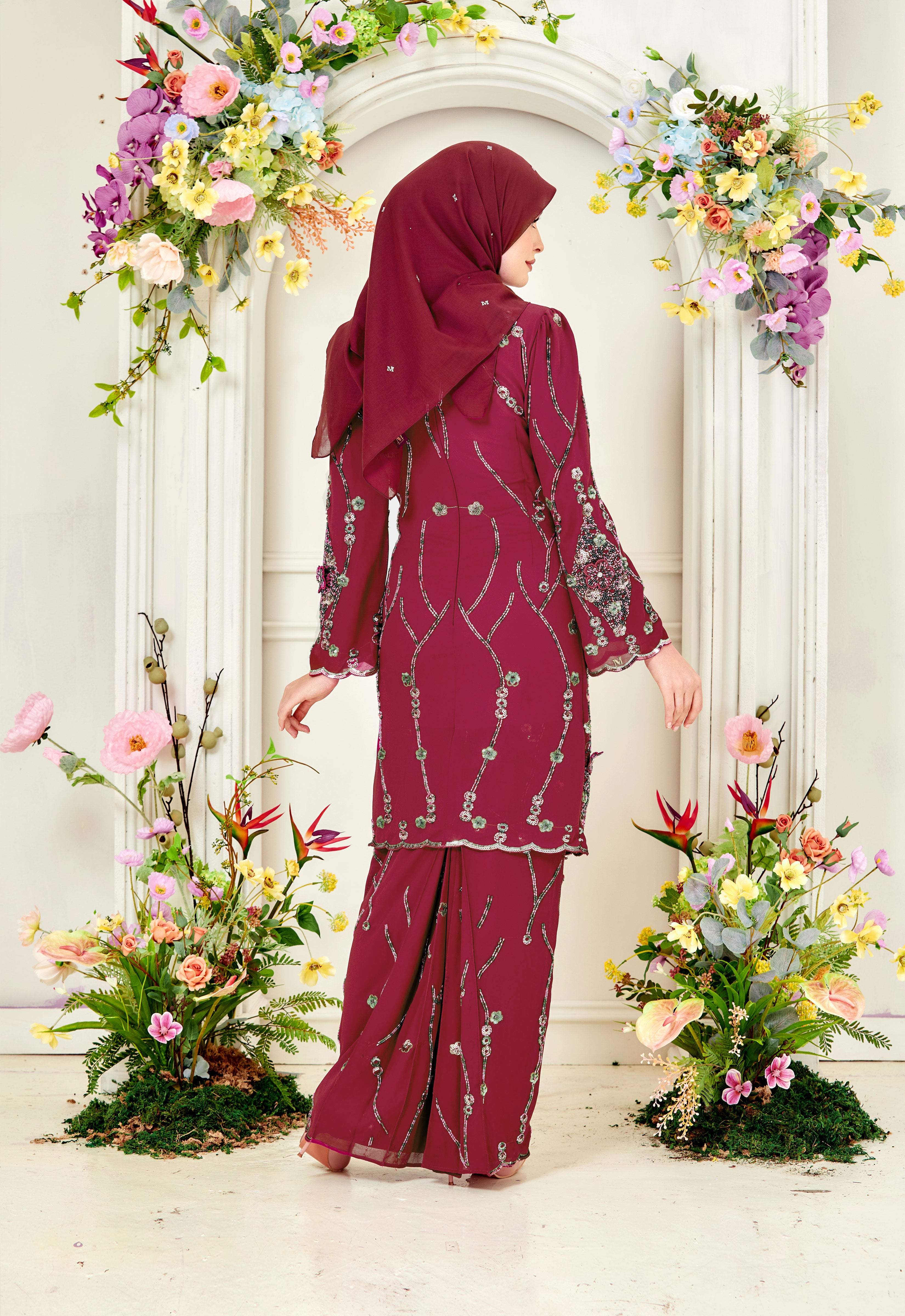 WAFIYAA SUPER LUXE KURUNG - MAGENTA