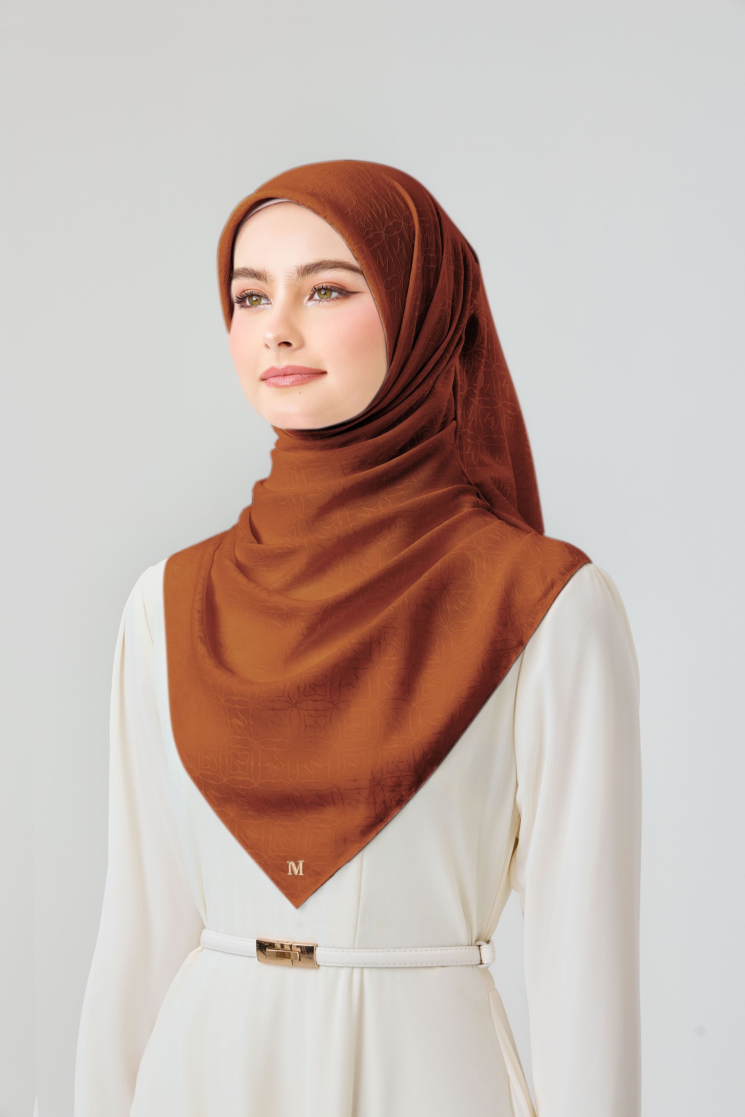 RHEA PLAIN JACQUARD - TERRACOTTA