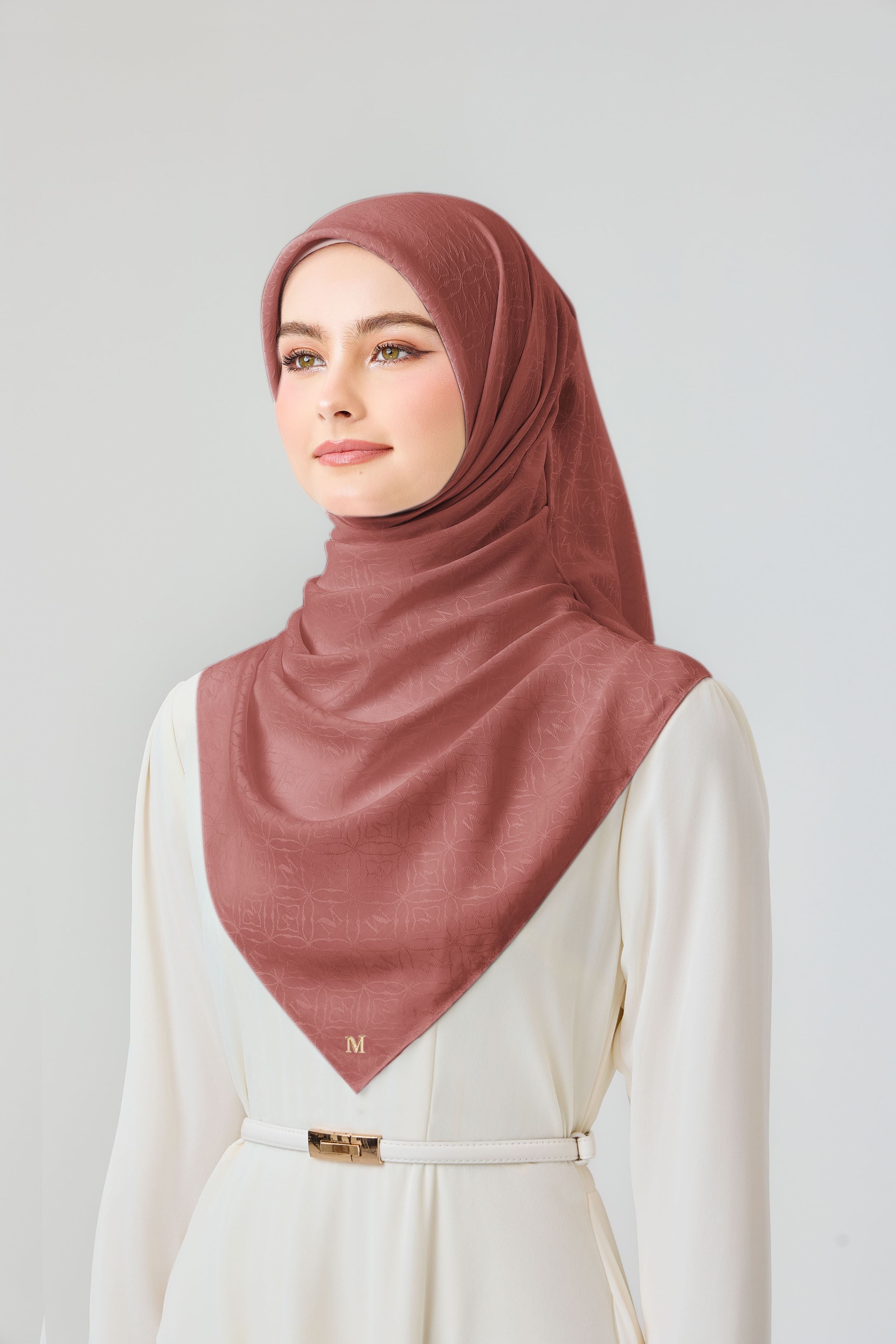 RHEA PLAIN JACQUARD - DUSTY ROSE