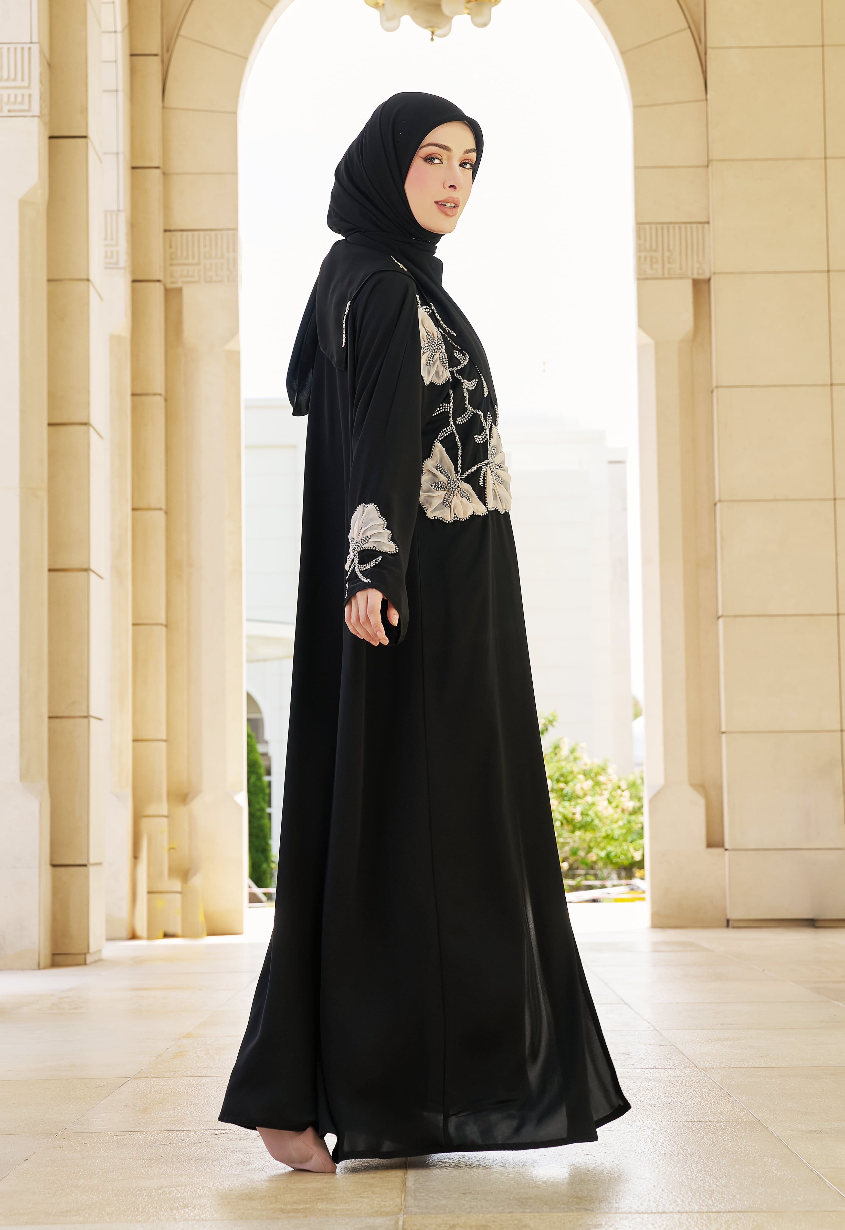 RANIA LUXE ABAYA - BLACK