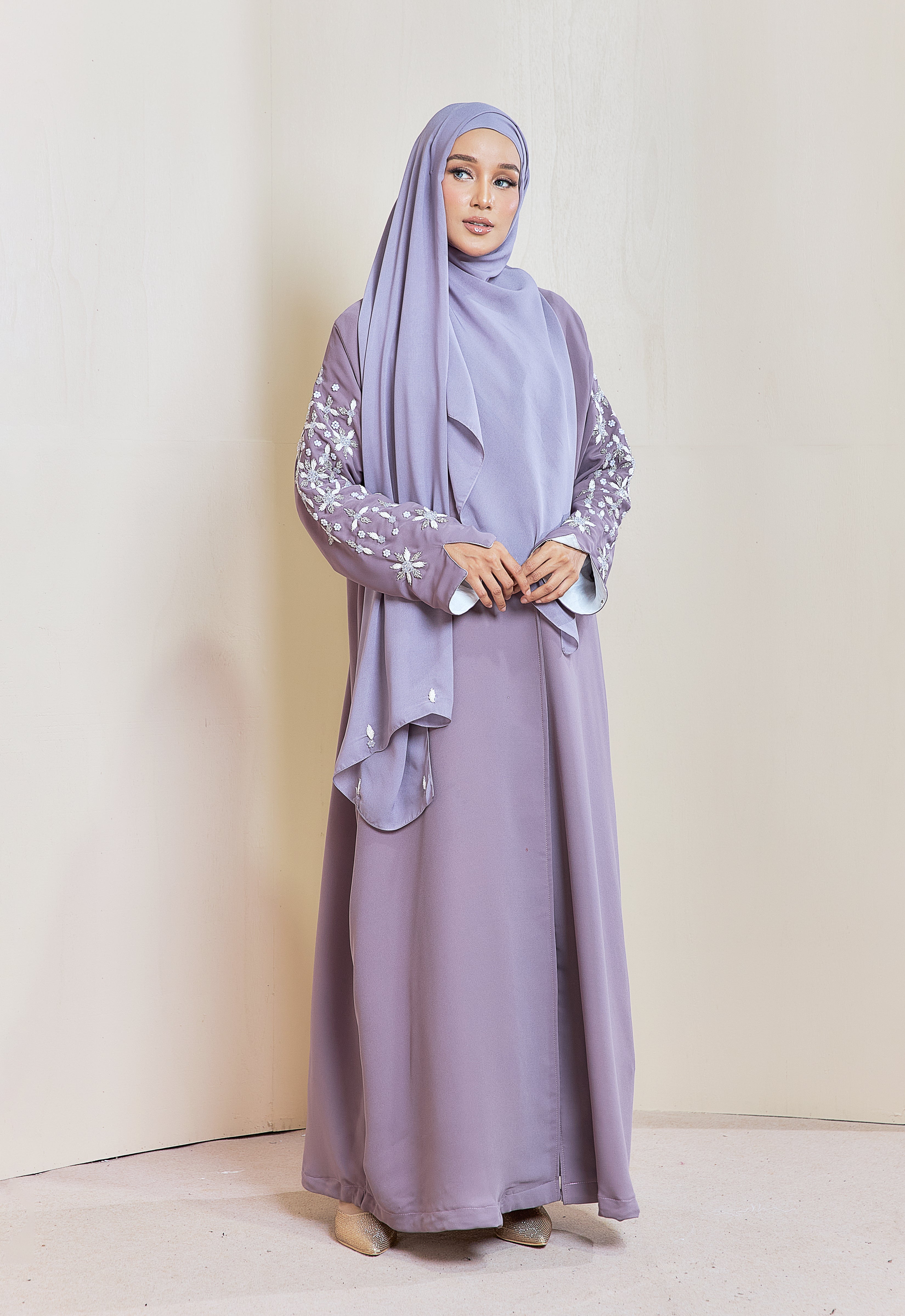 YARA ABAYA - DUSTY PURPLE