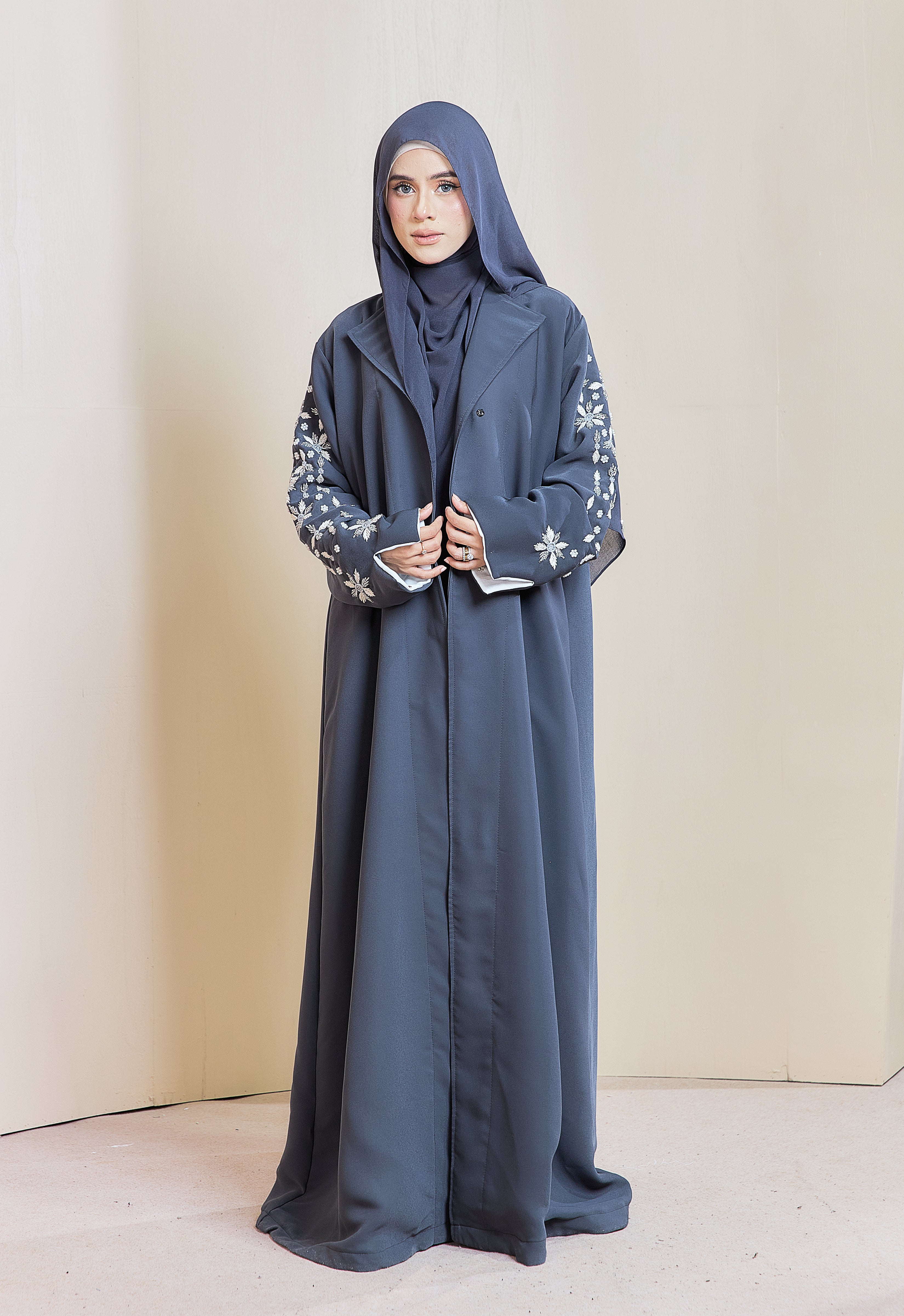 YARA ABAYA - BLUE GRAY