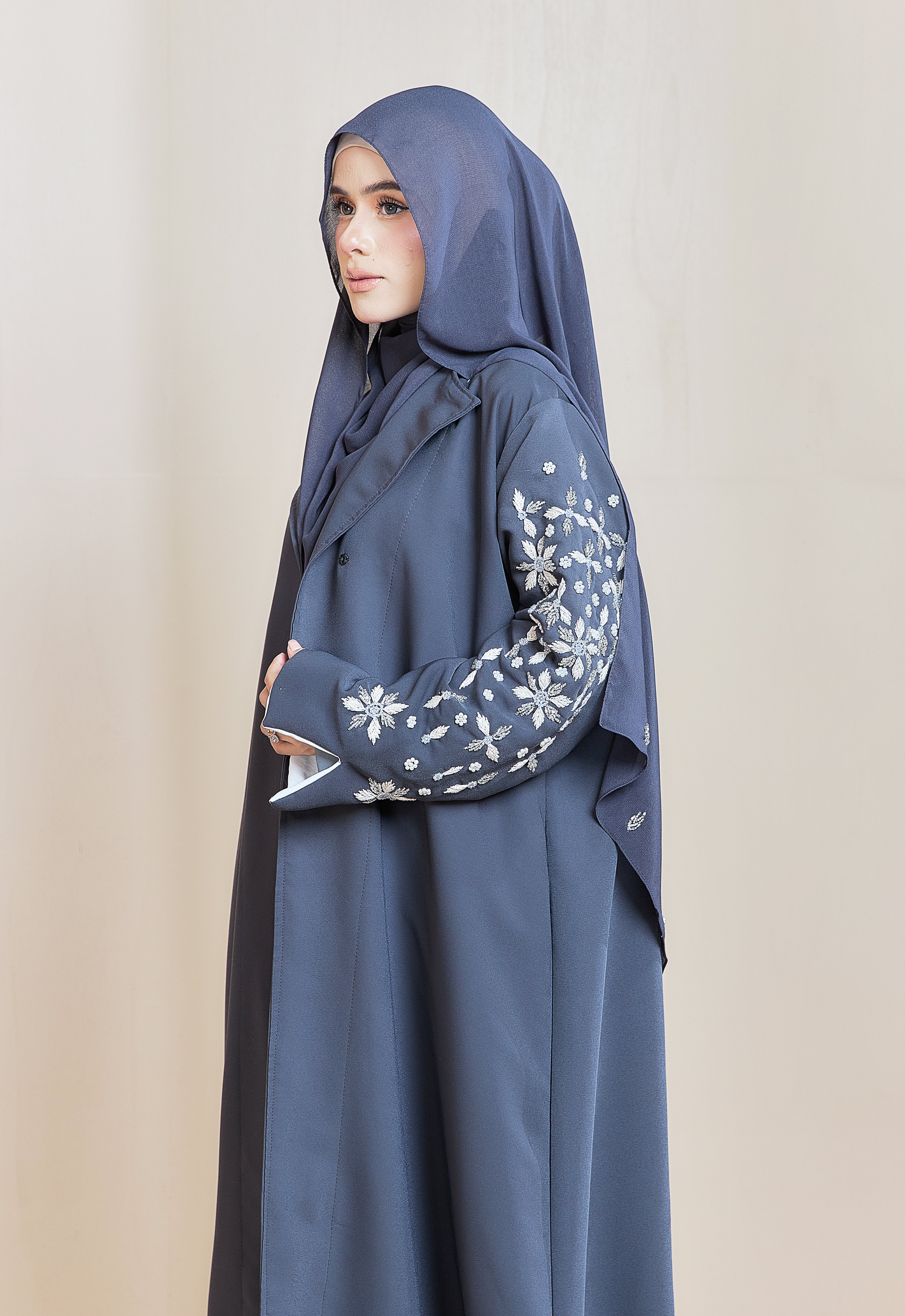 YARA ABAYA - BLUE GRAY