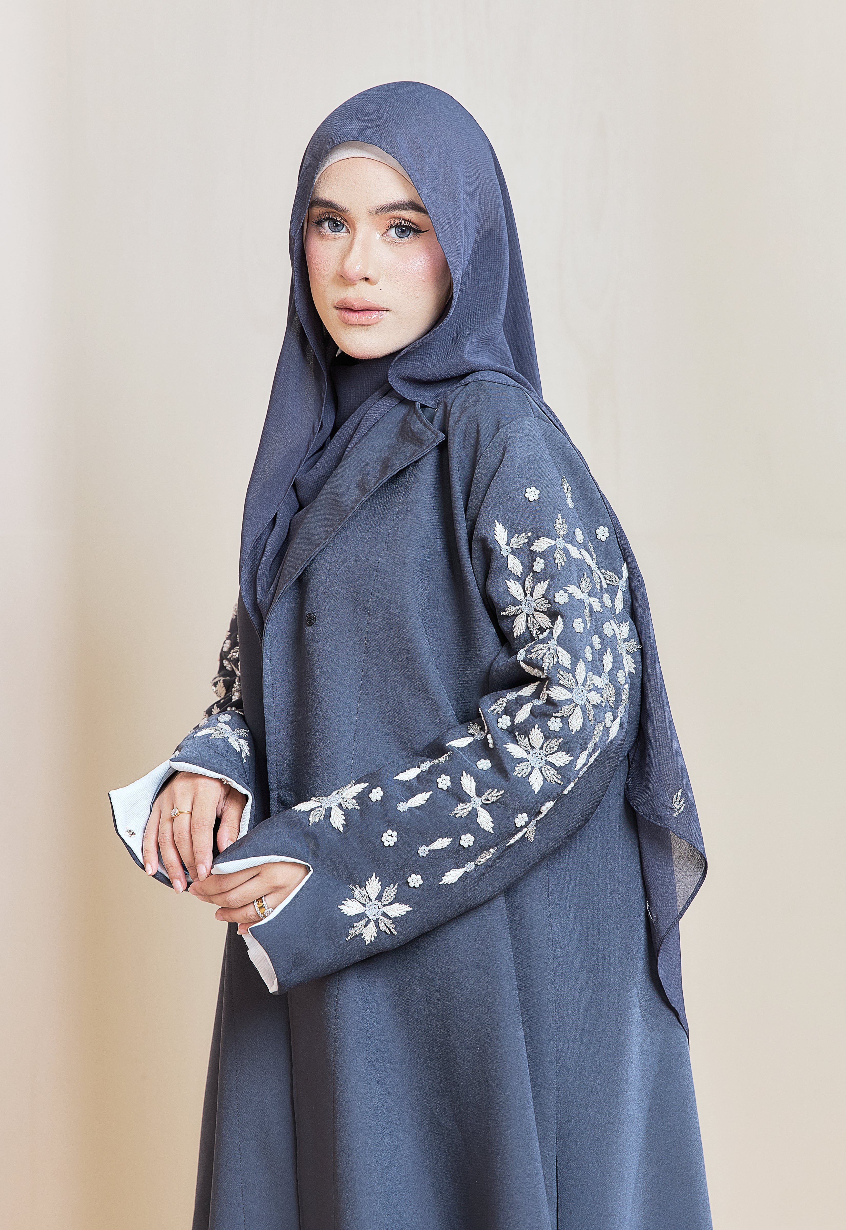 YARA ABAYA - BLUE GRAY