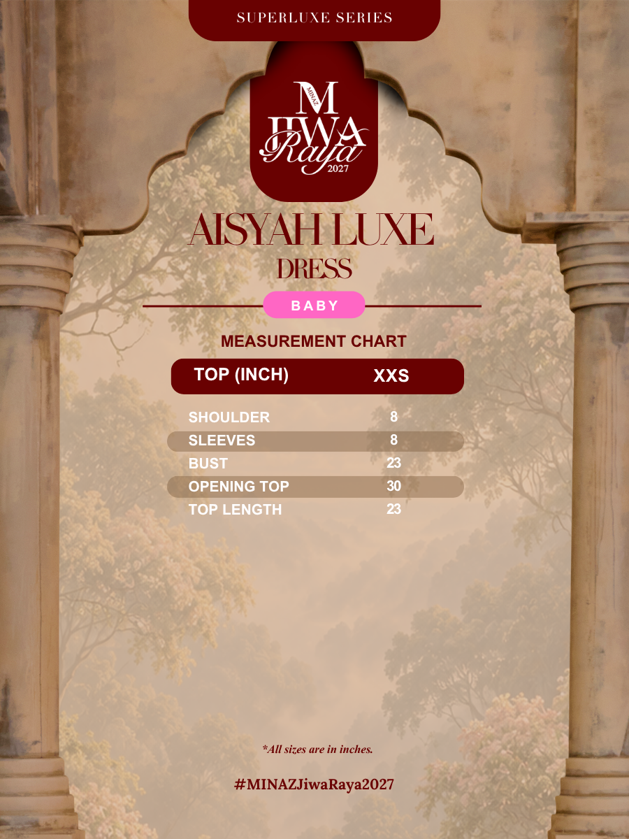 SUPER LUXE SERIES |AISYAH BABY DRESS - RICH BROWN