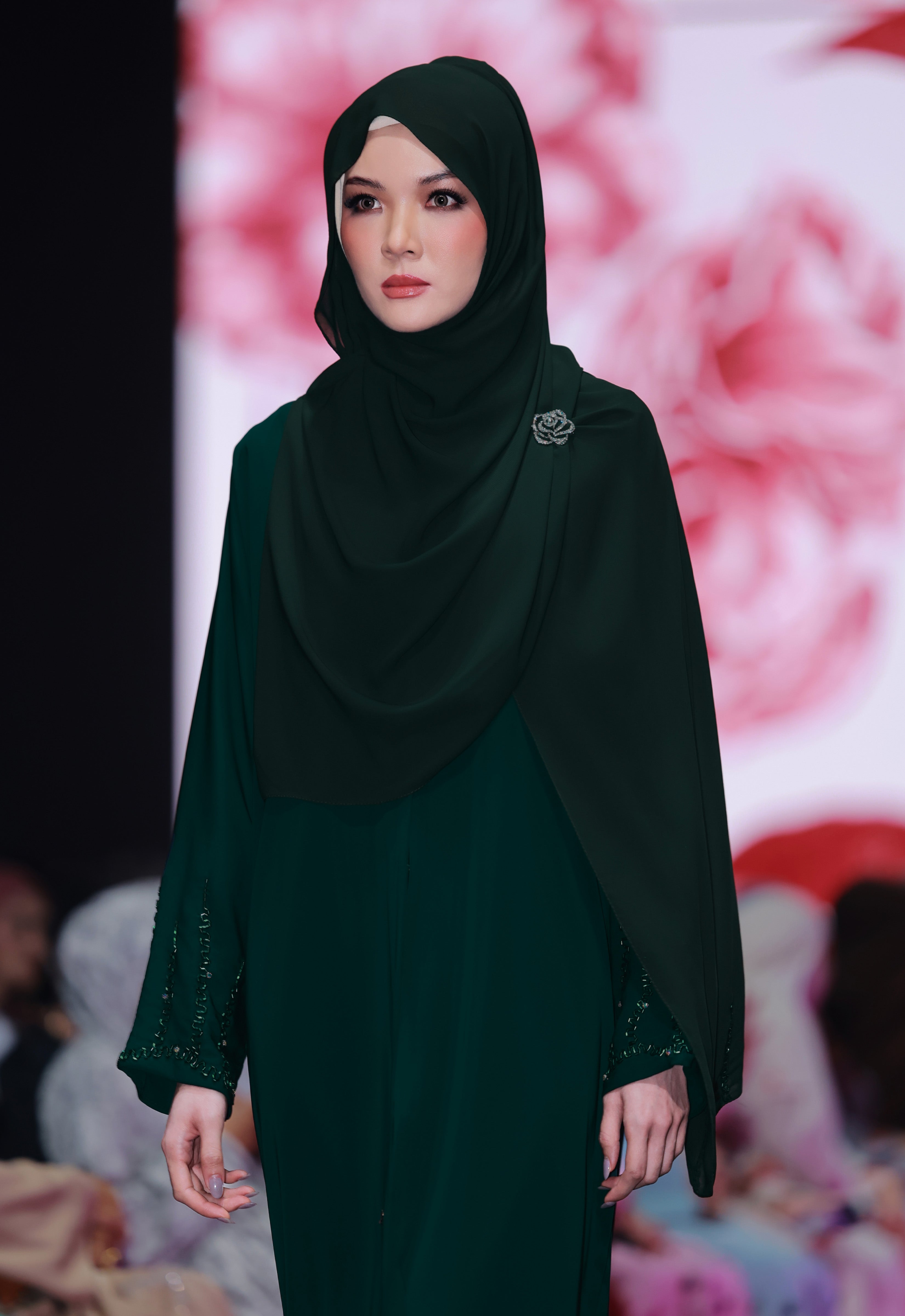 ADRA LUXE ABAYA - DARK GREEN