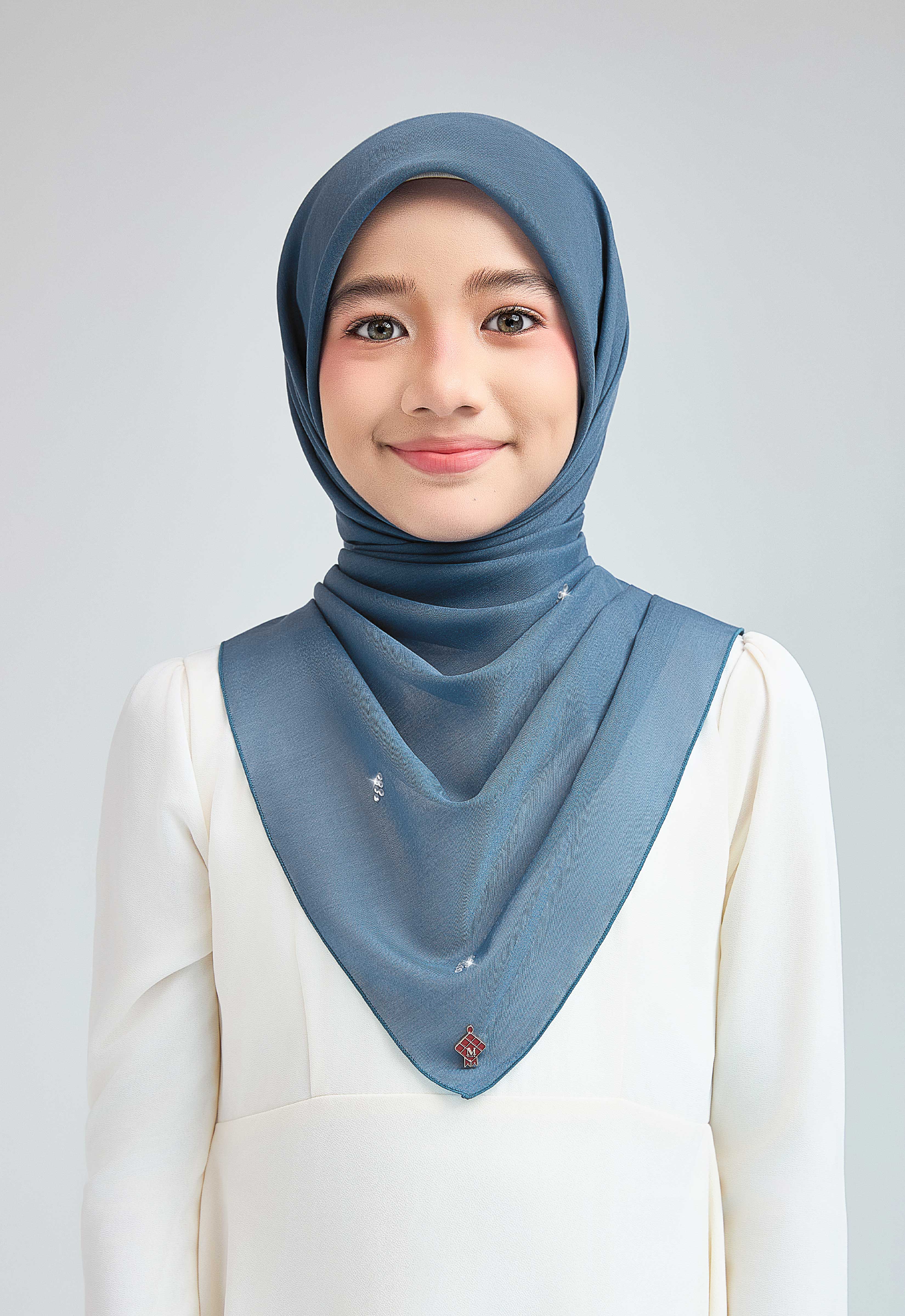 KIDS SETULUS RAYA PLAIN STONE - ASH BLUE
