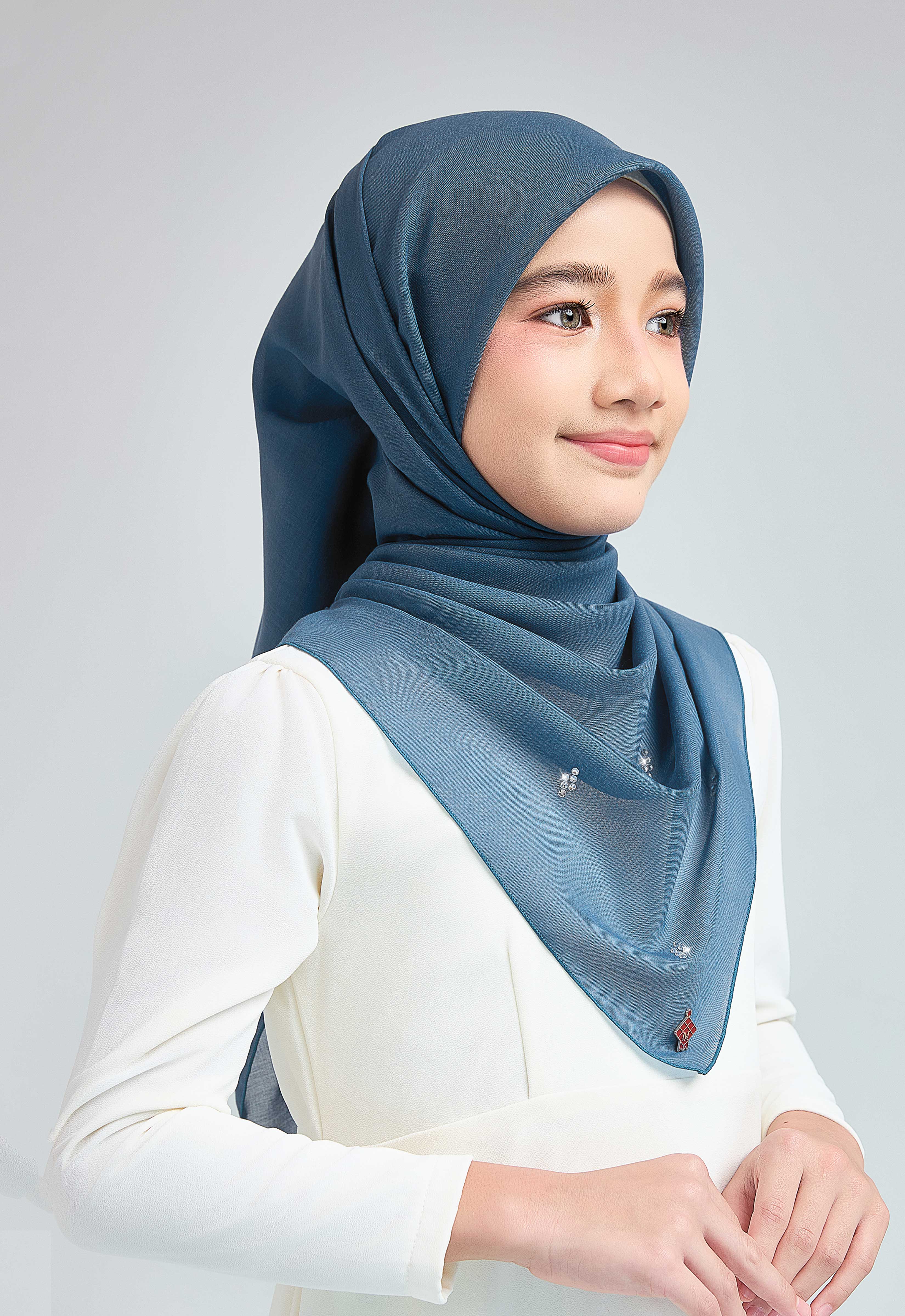KIDS SETULUS RAYA PLAIN STONE - ASH BLUE