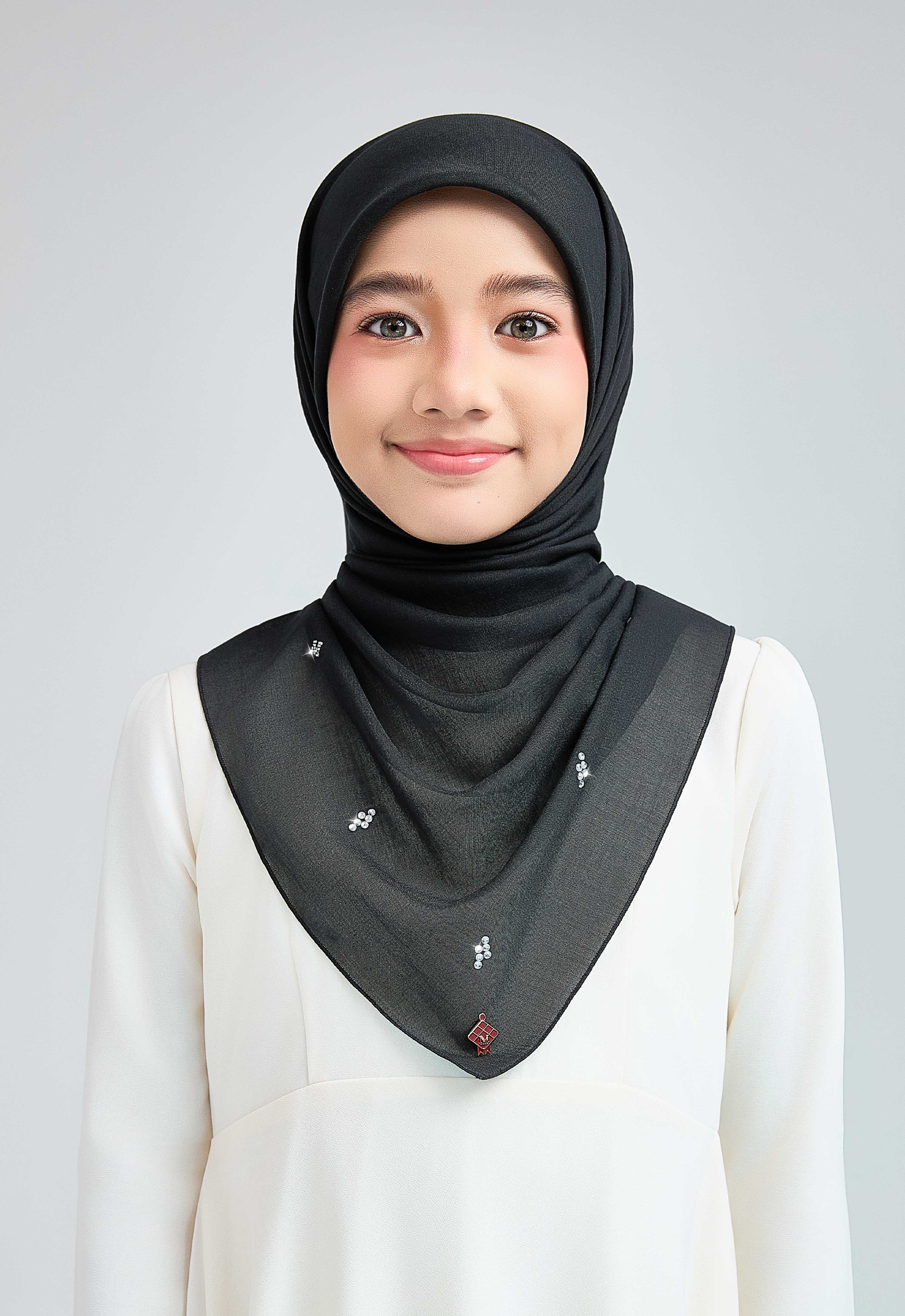 KIDS SETULUS RAYA PLAIN STONE - BLACK