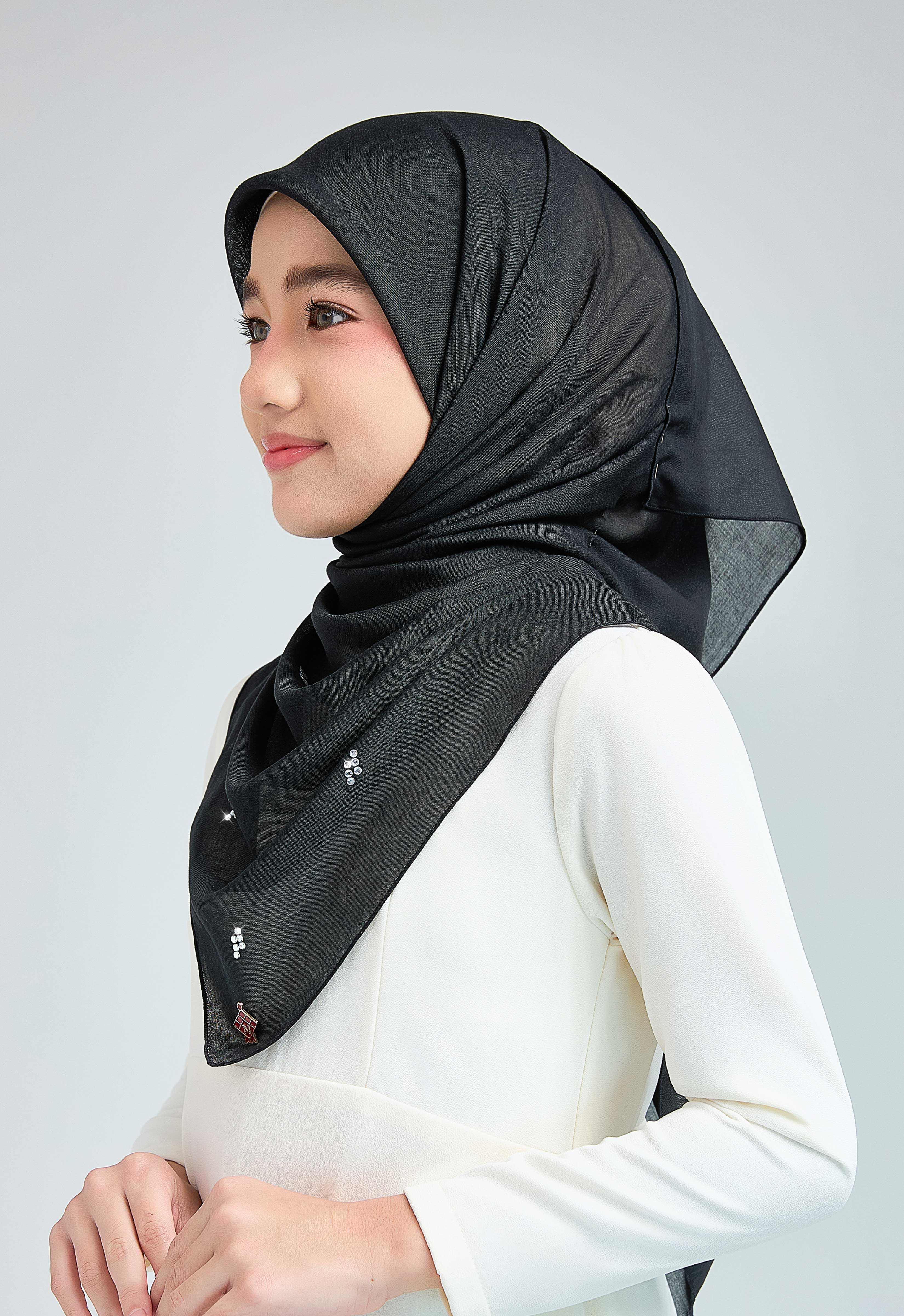 KIDS SETULUS RAYA PLAIN STONE - BLACK