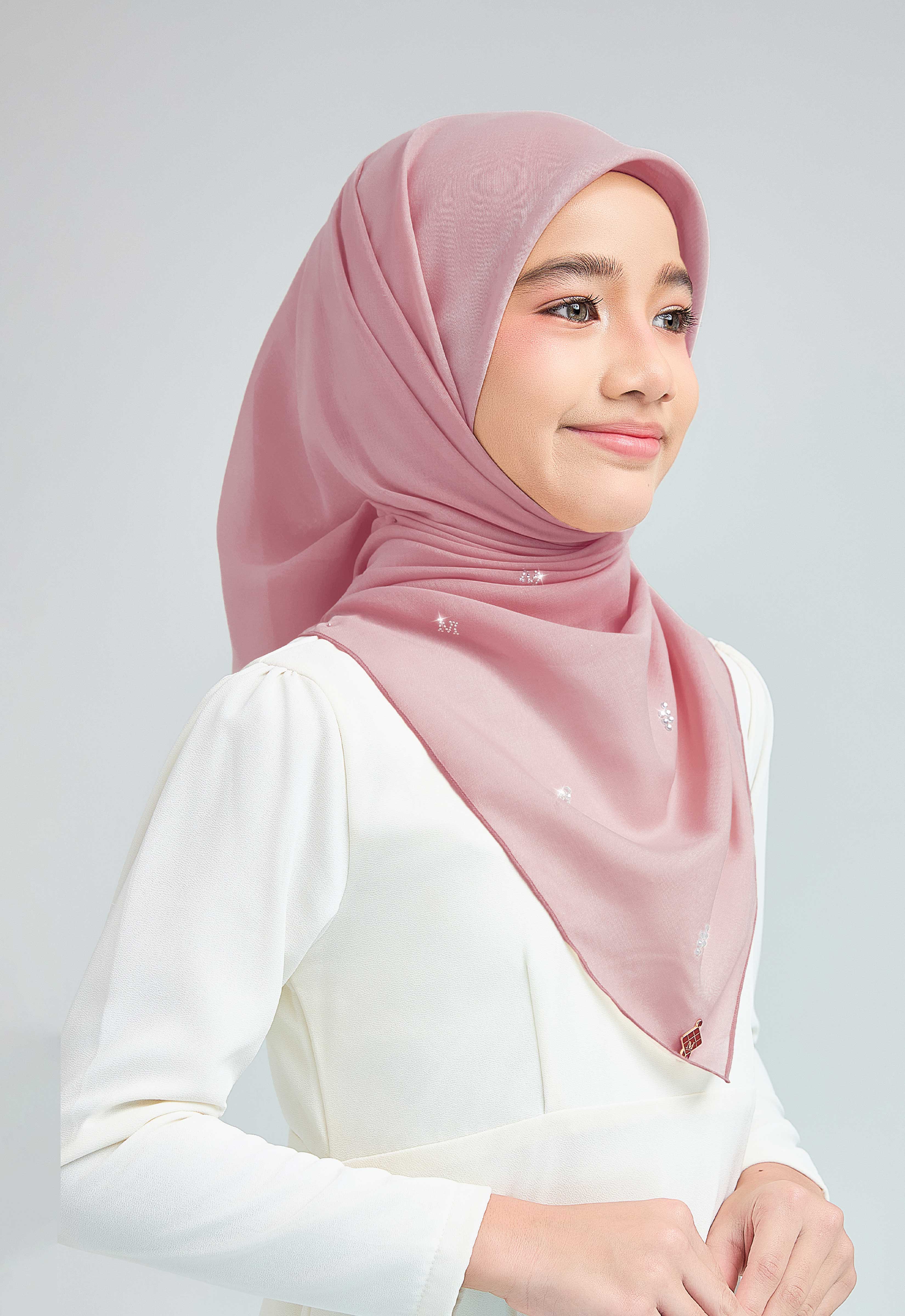 KIDS SETULUS RAYA PLAIN STONE - DUSTY PINK