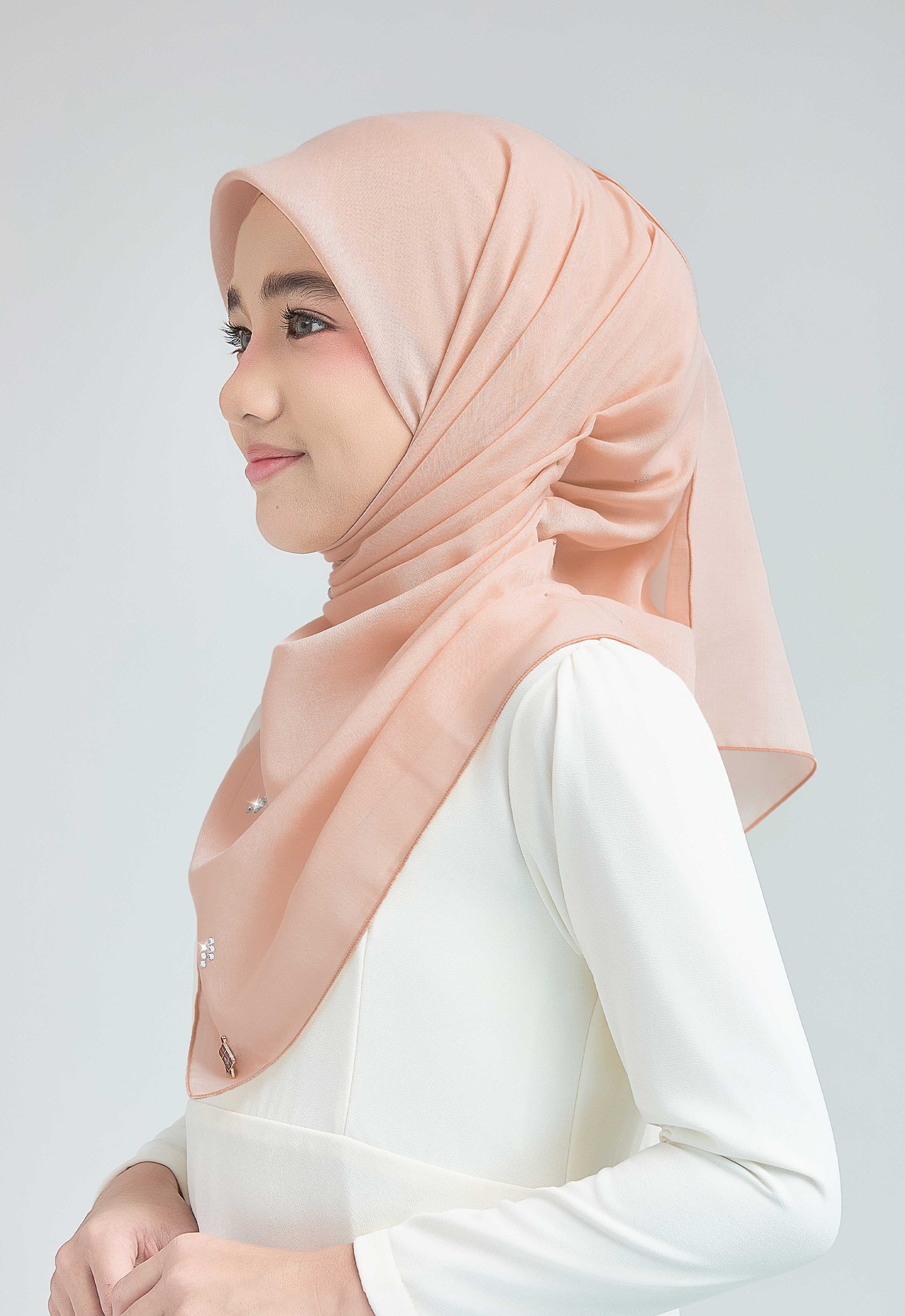 KIDS SETULUS RAYA PLAIN STONE - PEACH