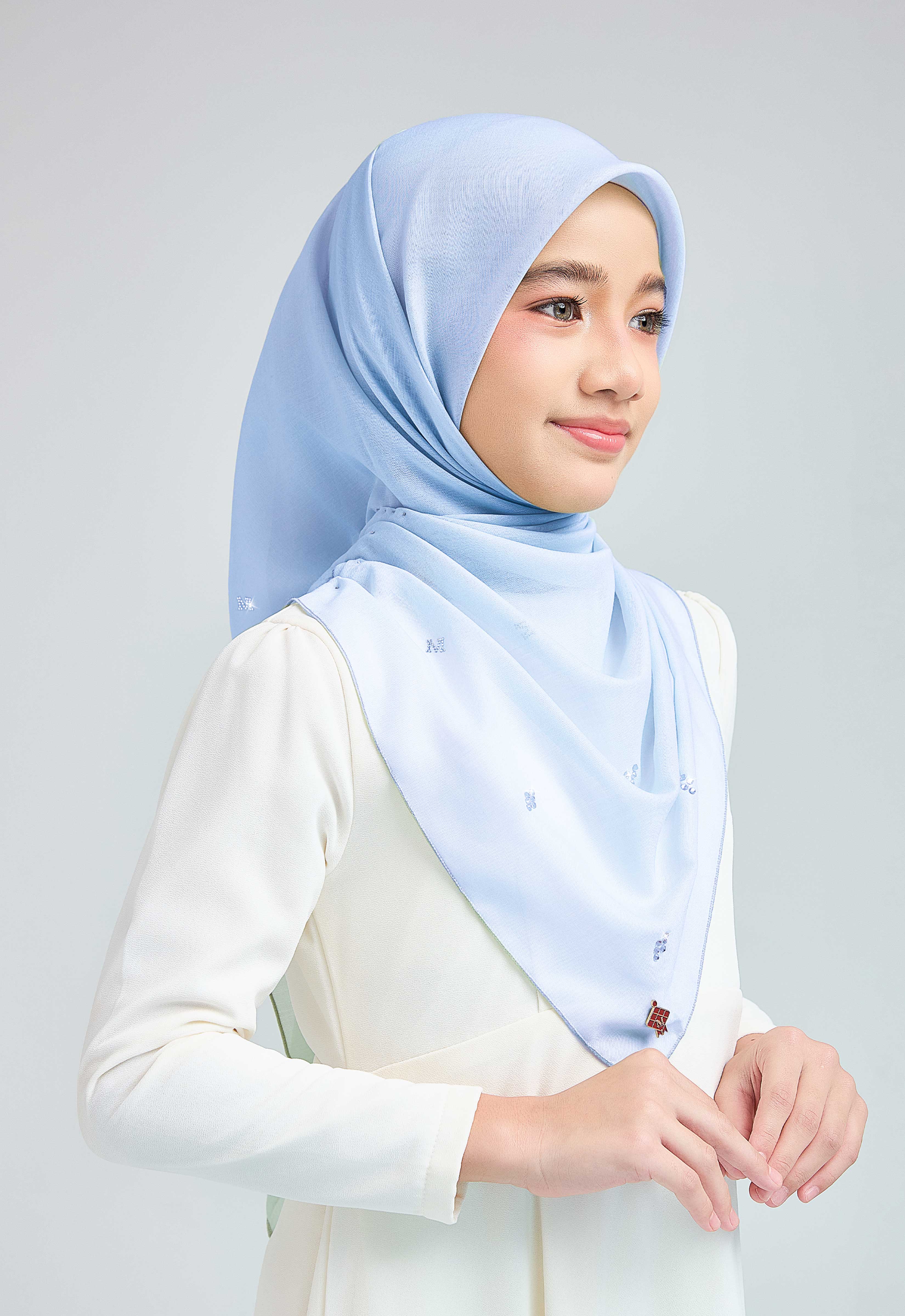 KIDS SETULUS RAYA PLAIN STONE - SKY BLUE