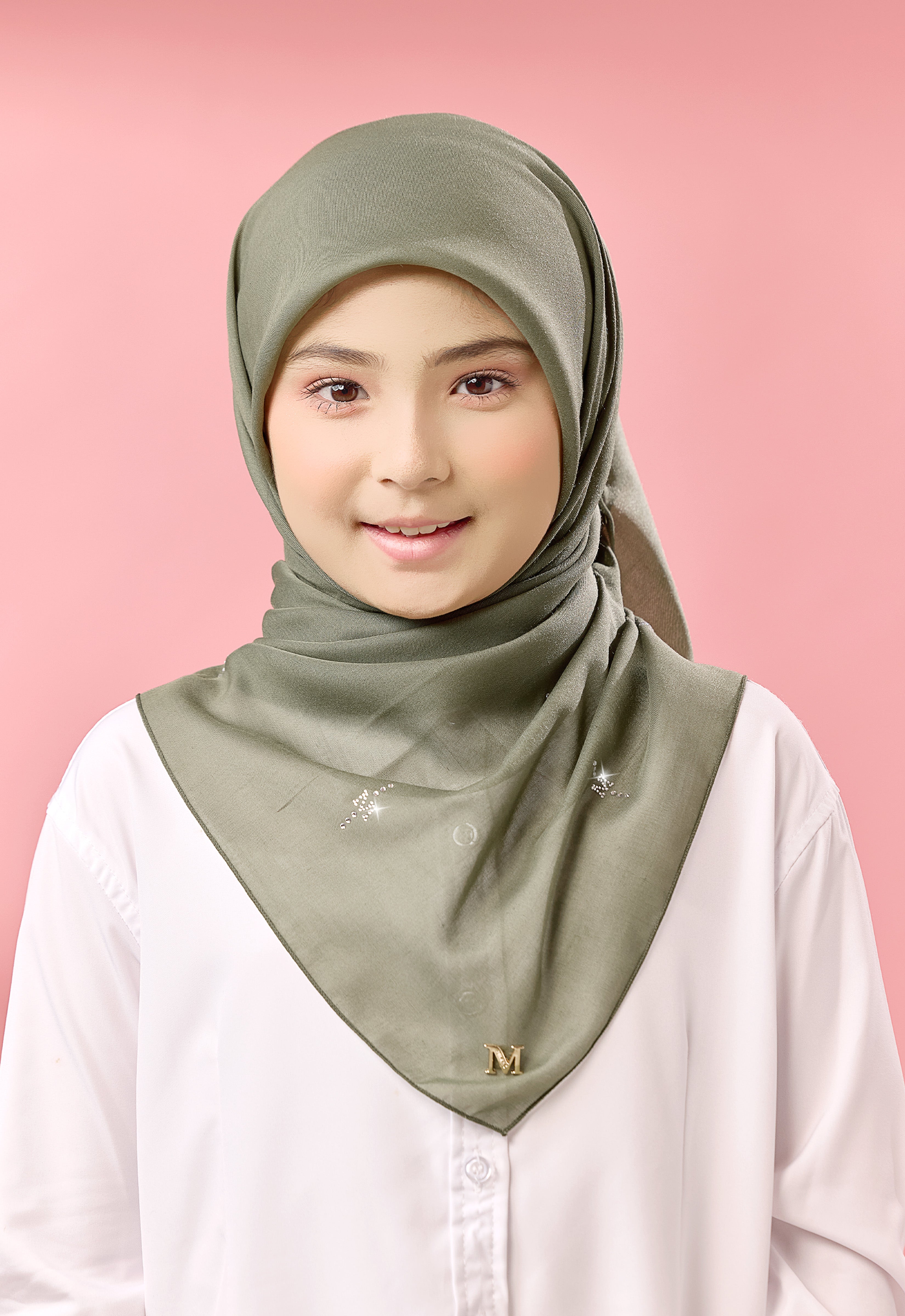 KIDS SURI PLAIN STONE - ARMY GREEN
