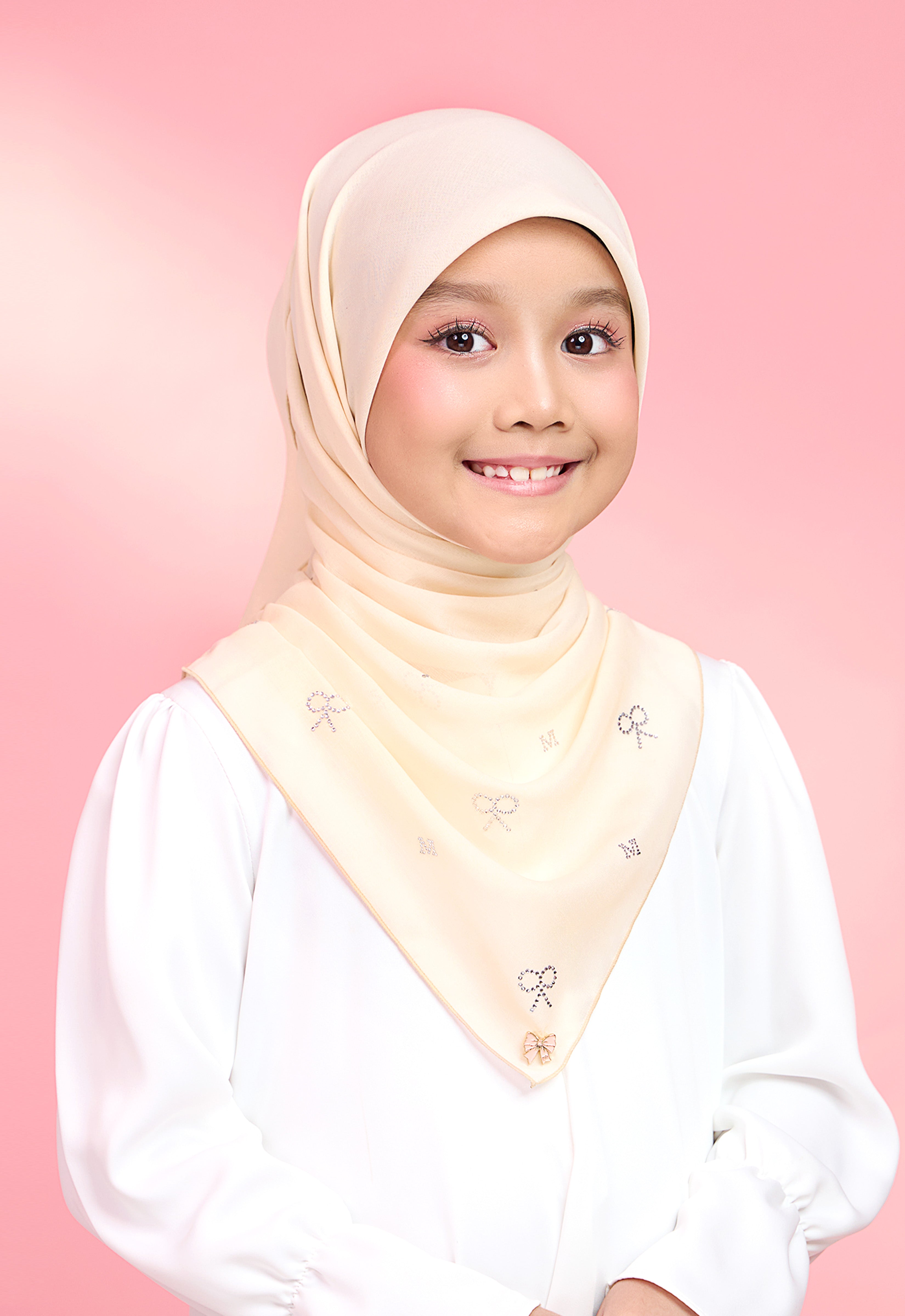 KIDS RIBBONY PLAIN STONE - CREAM