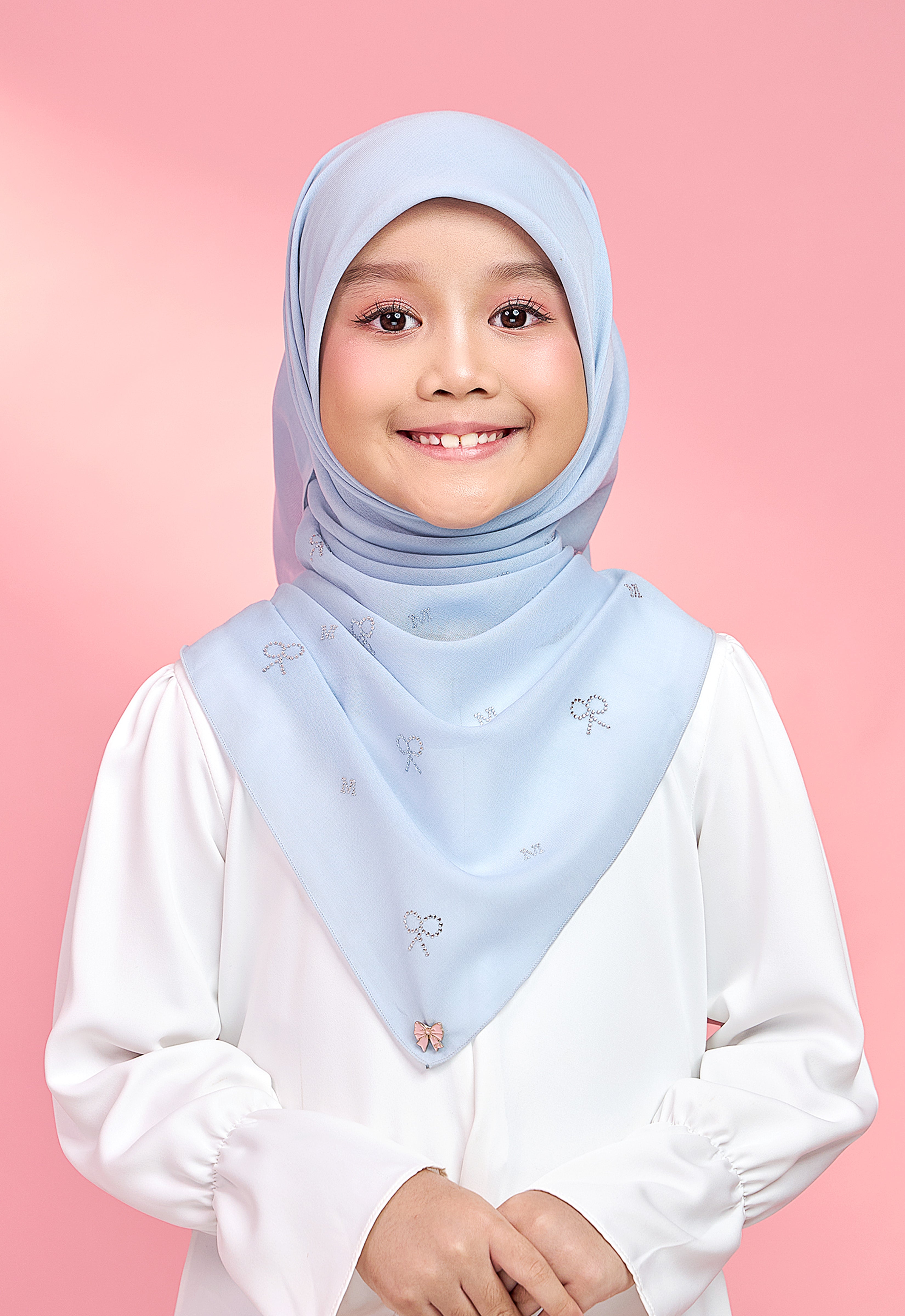 KIDS RIBBONY PLAIN STONE - LIGHT BLUE