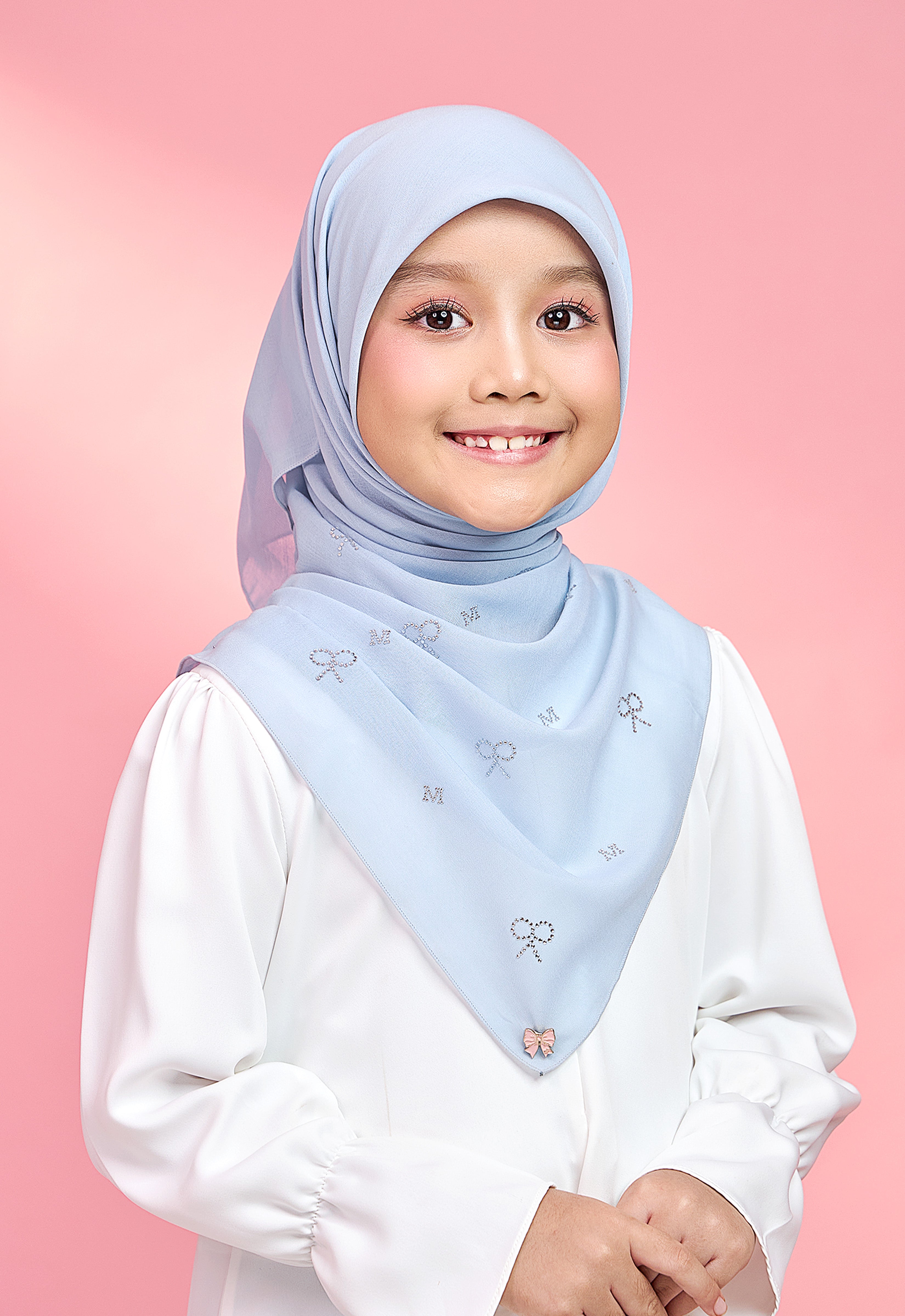KIDS RIBBONY PLAIN STONE - LIGHT BLUE
