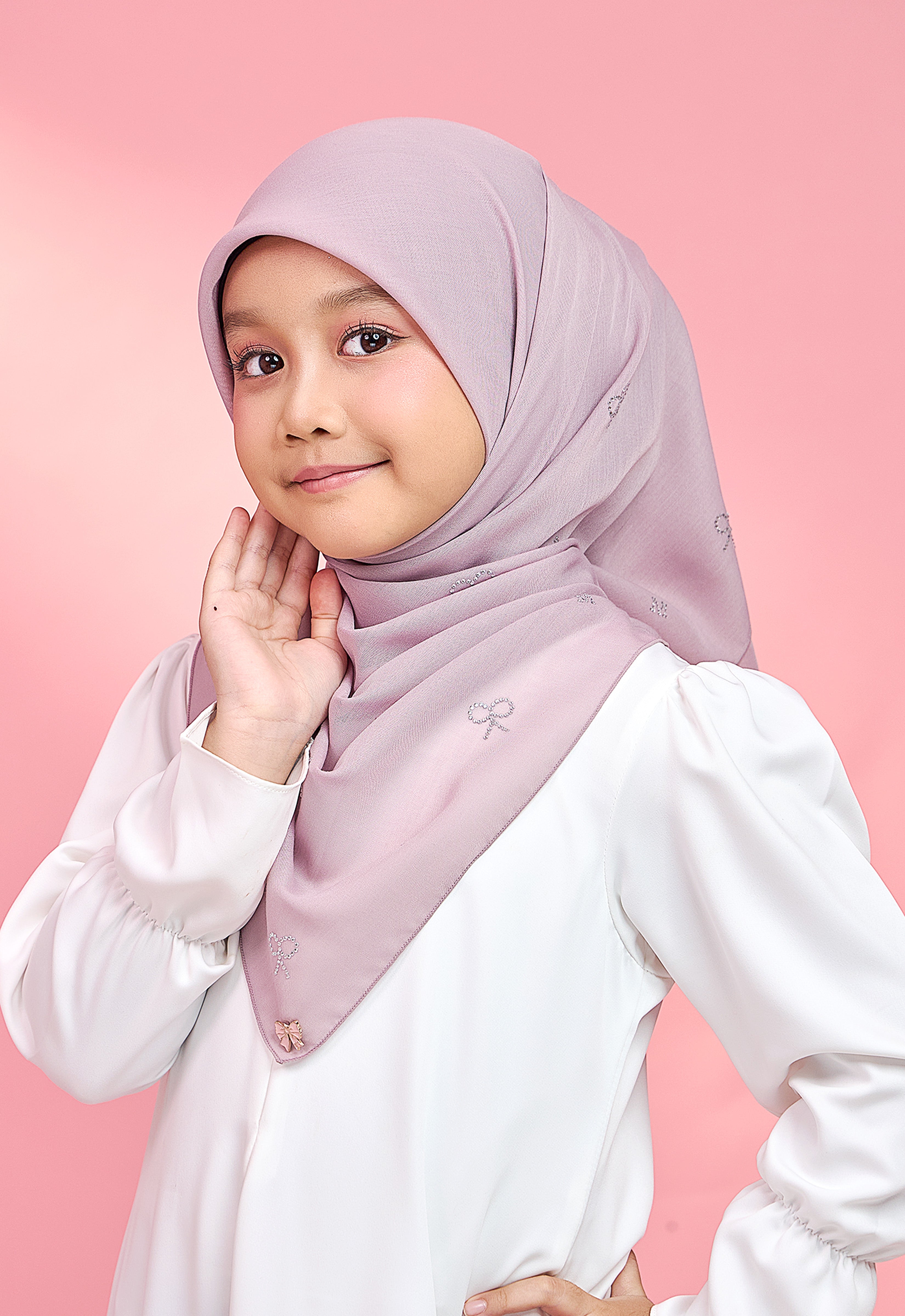 KIDS RIBBONY PLAIN STONE - LILAC