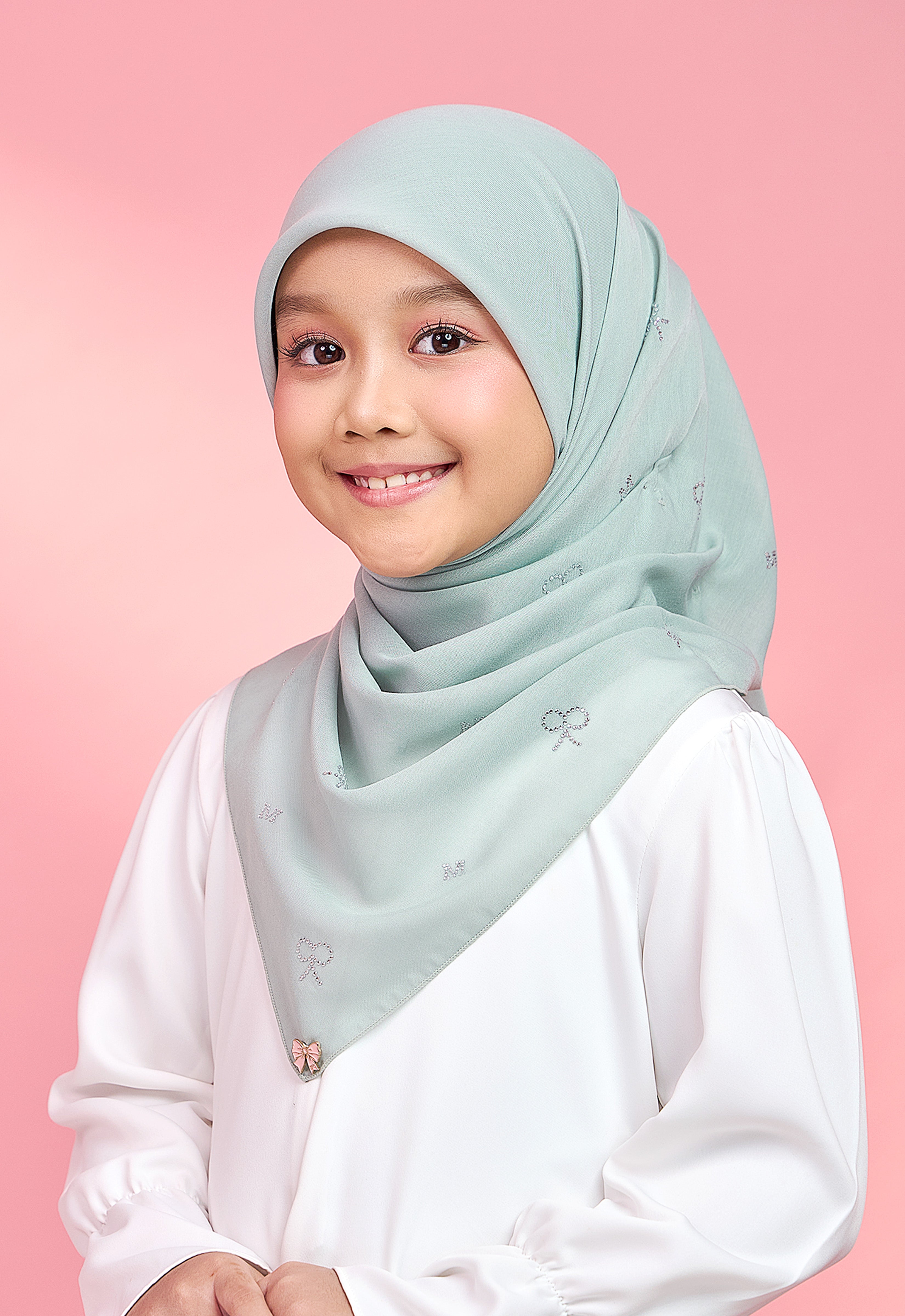 KIDS RIBBONY PLAIN STONE - MINT BLUE