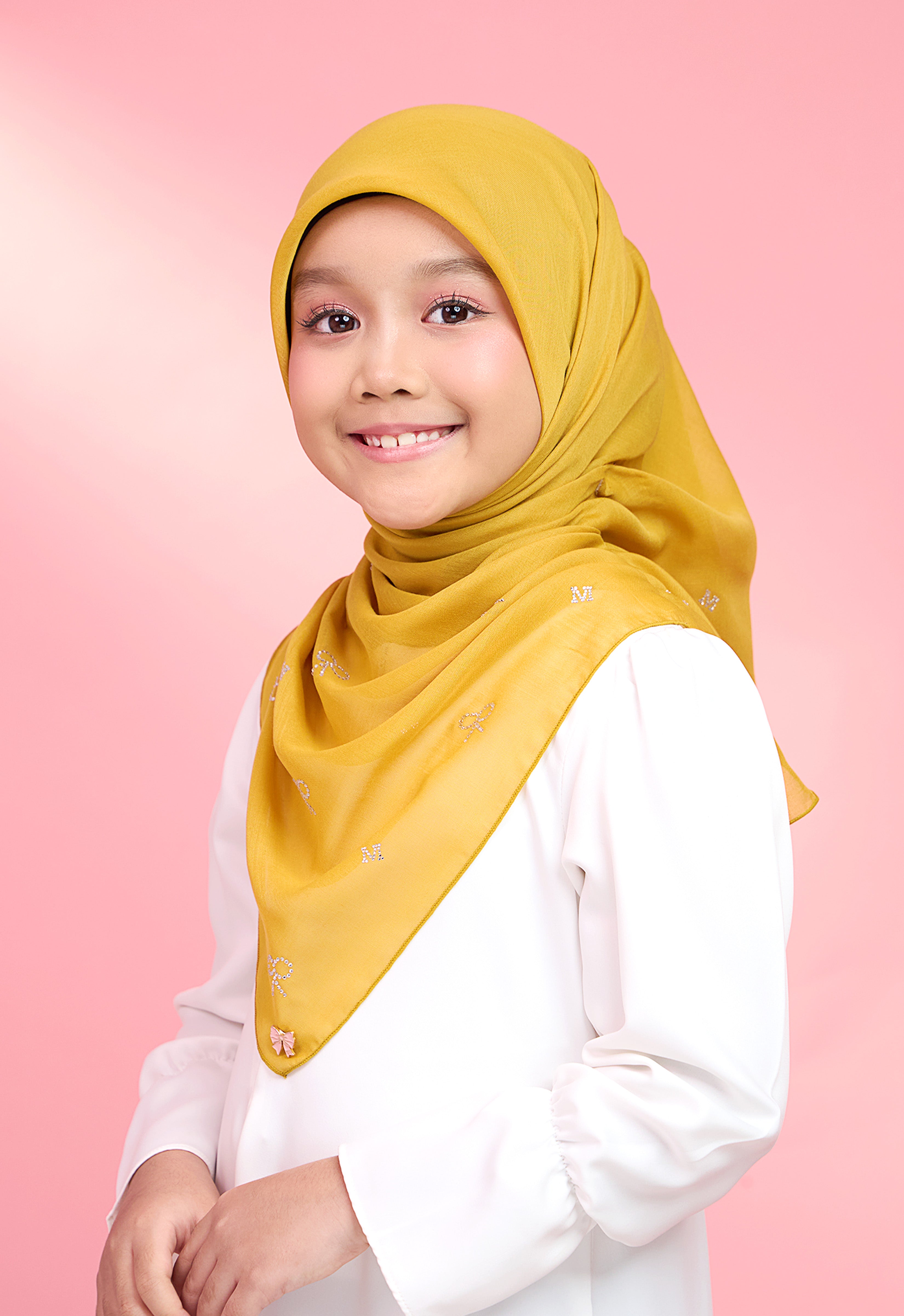 KIDS RIBBONY PLAIN STONE - MUSTARD