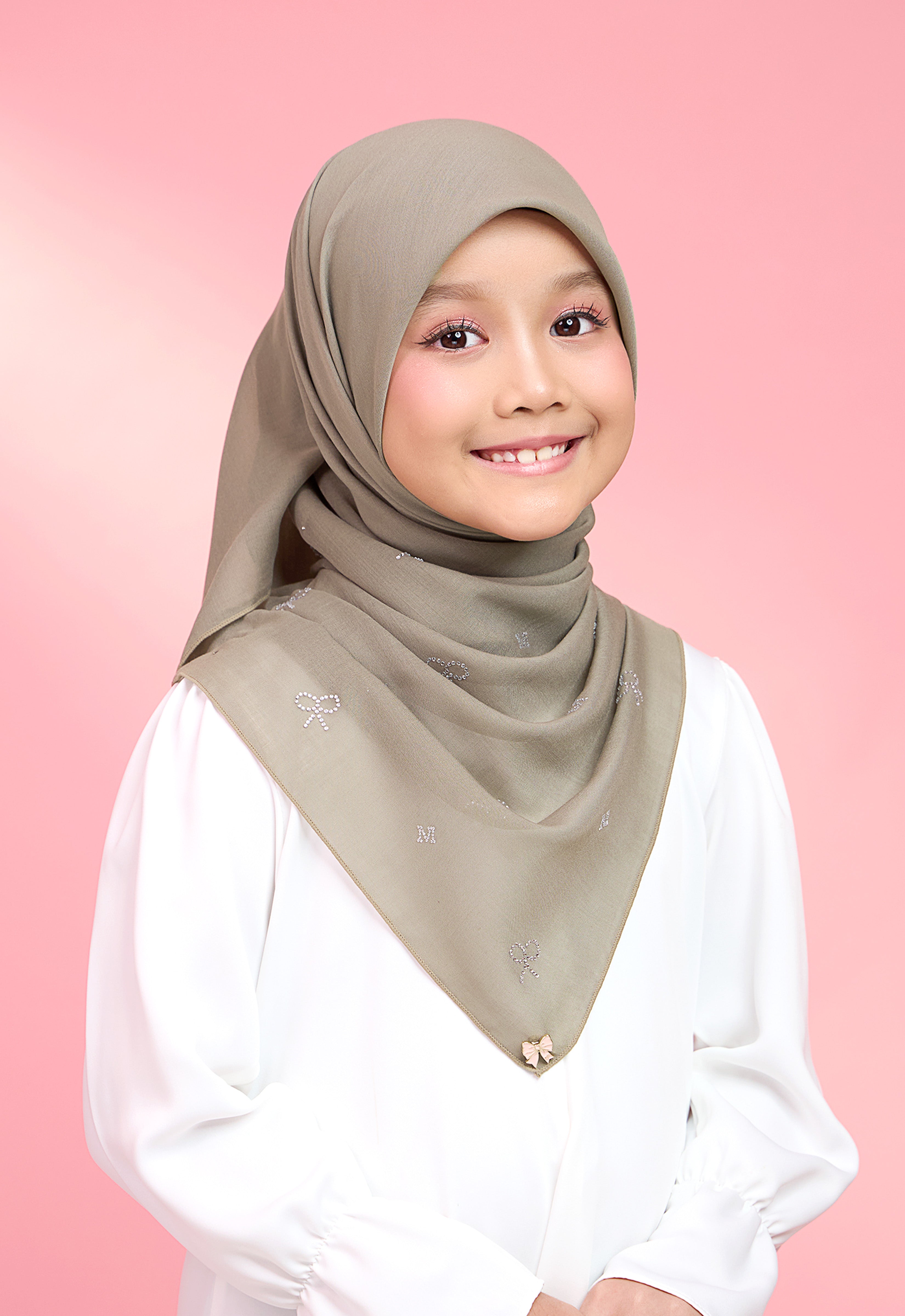 KIDS RIBBONY PLAIN STONE - TAUPE