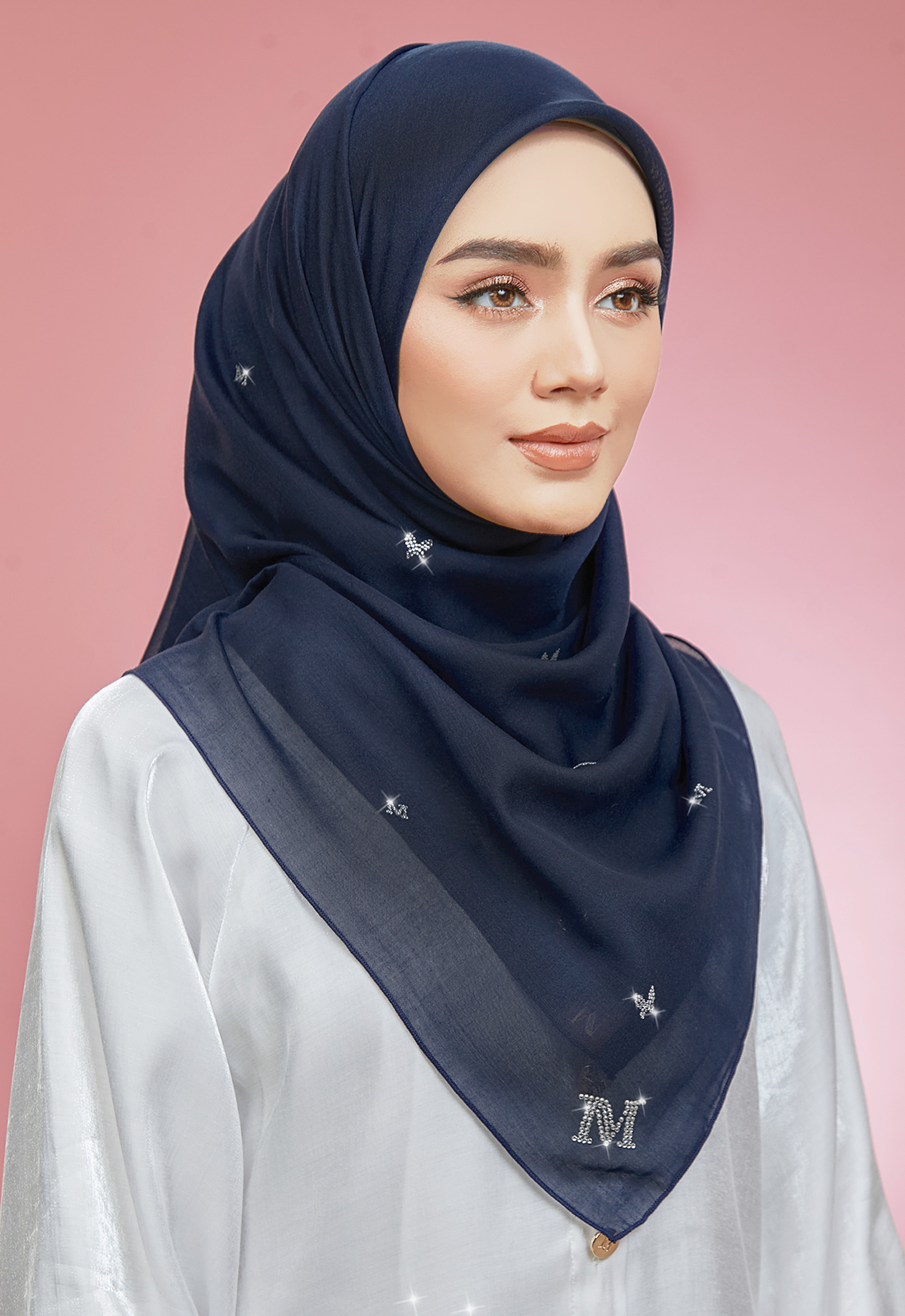PLAIN BUTTERFLY STONE BAWAL - DARK BLUE