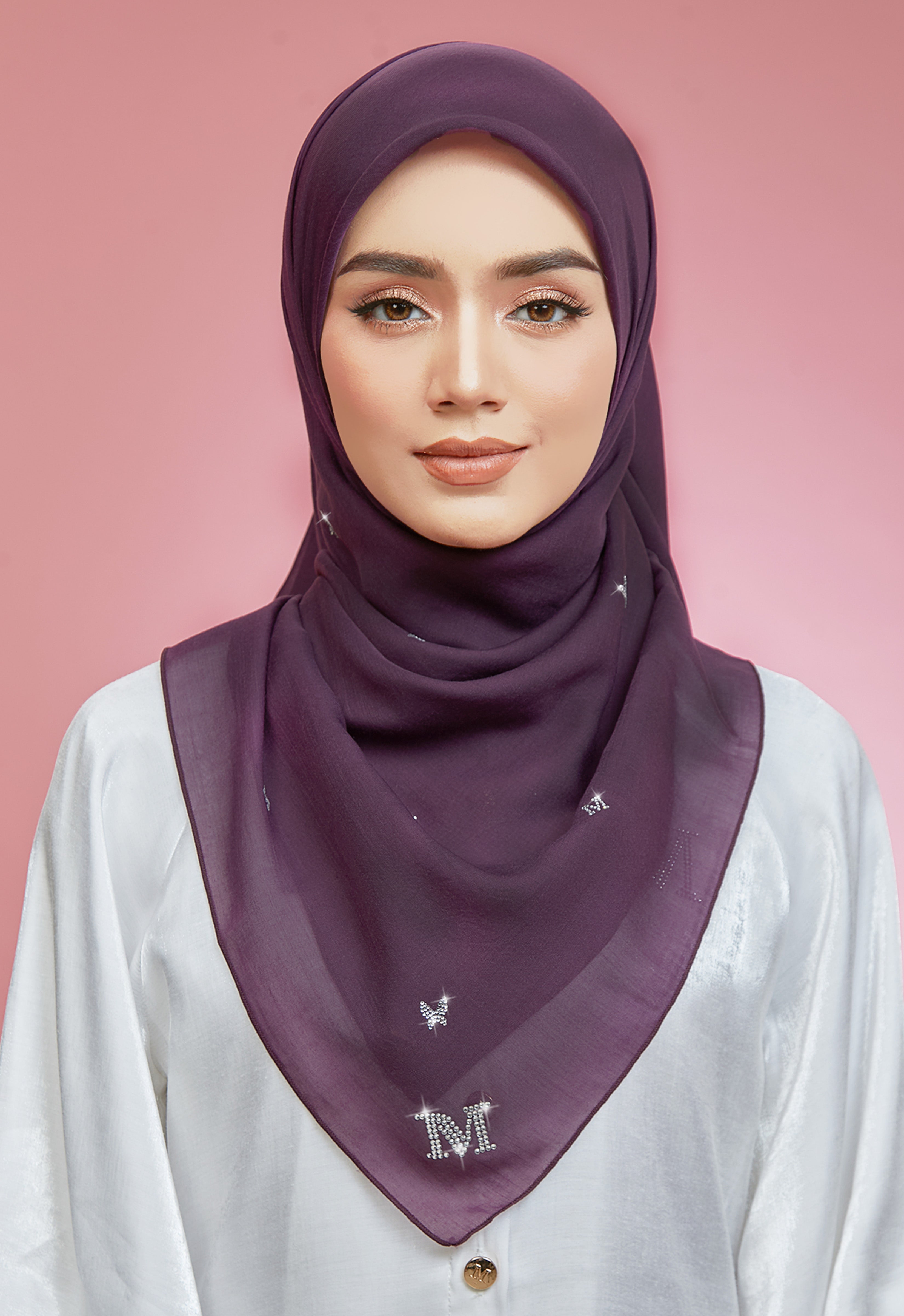 PLAIN BUTTERFLY STONE BAWAL - DARK PURPLE