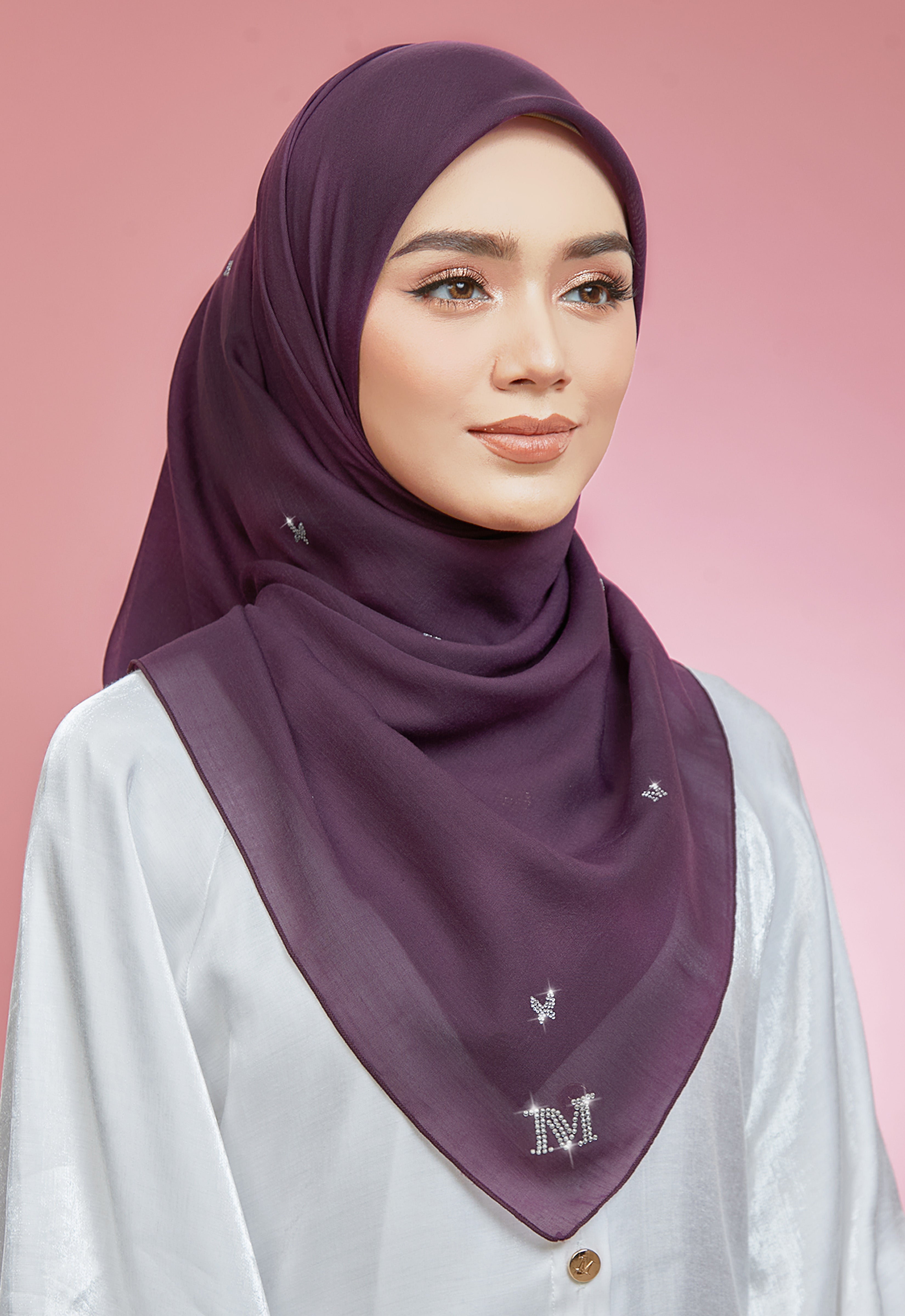 PLAIN BUTTERFLY STONE BAWAL - DARK PURPLE