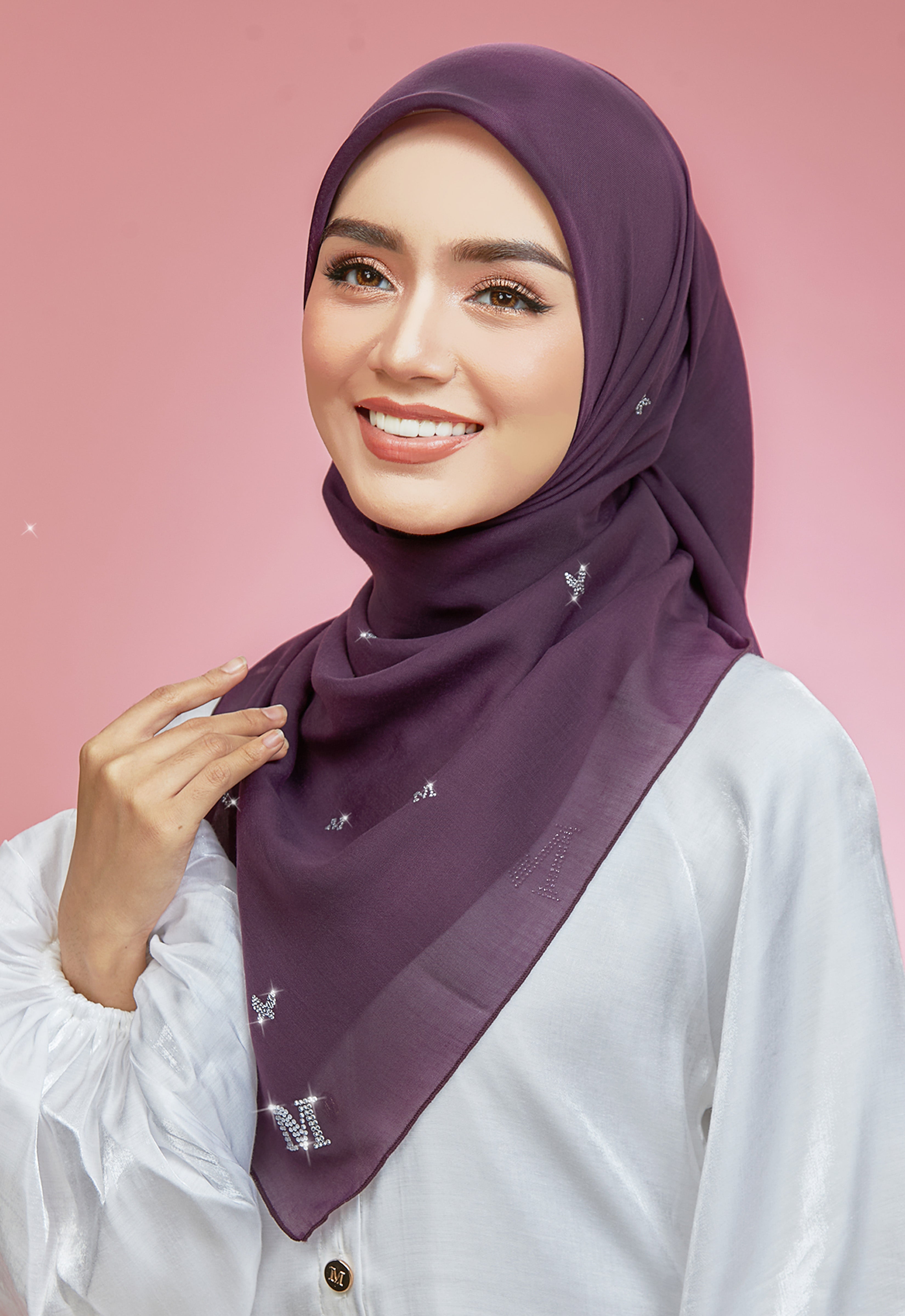 PLAIN BUTTERFLY STONE BAWAL - DARK PURPLE