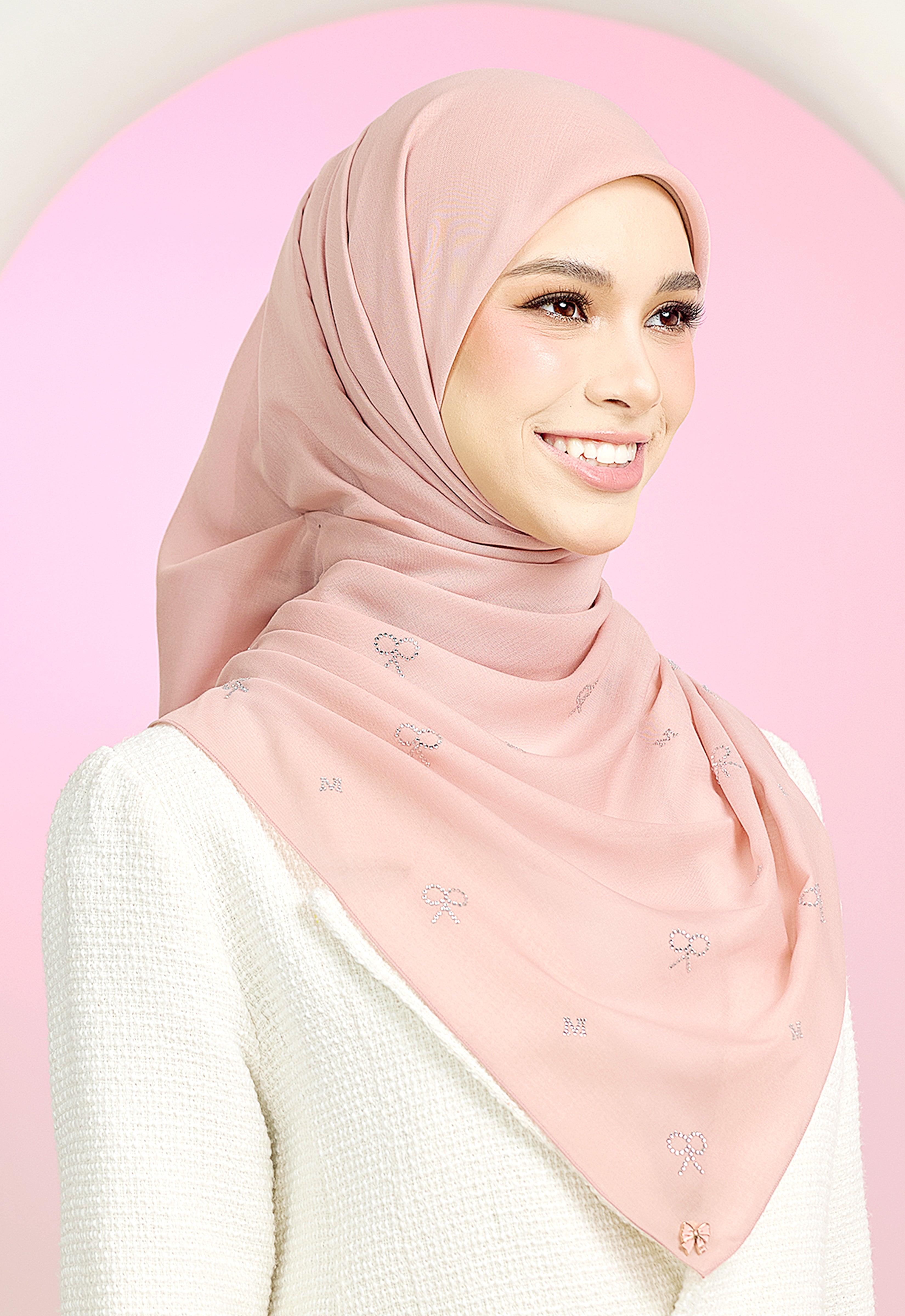 RIBBONY PLAIN STONE - BLUSH PINK