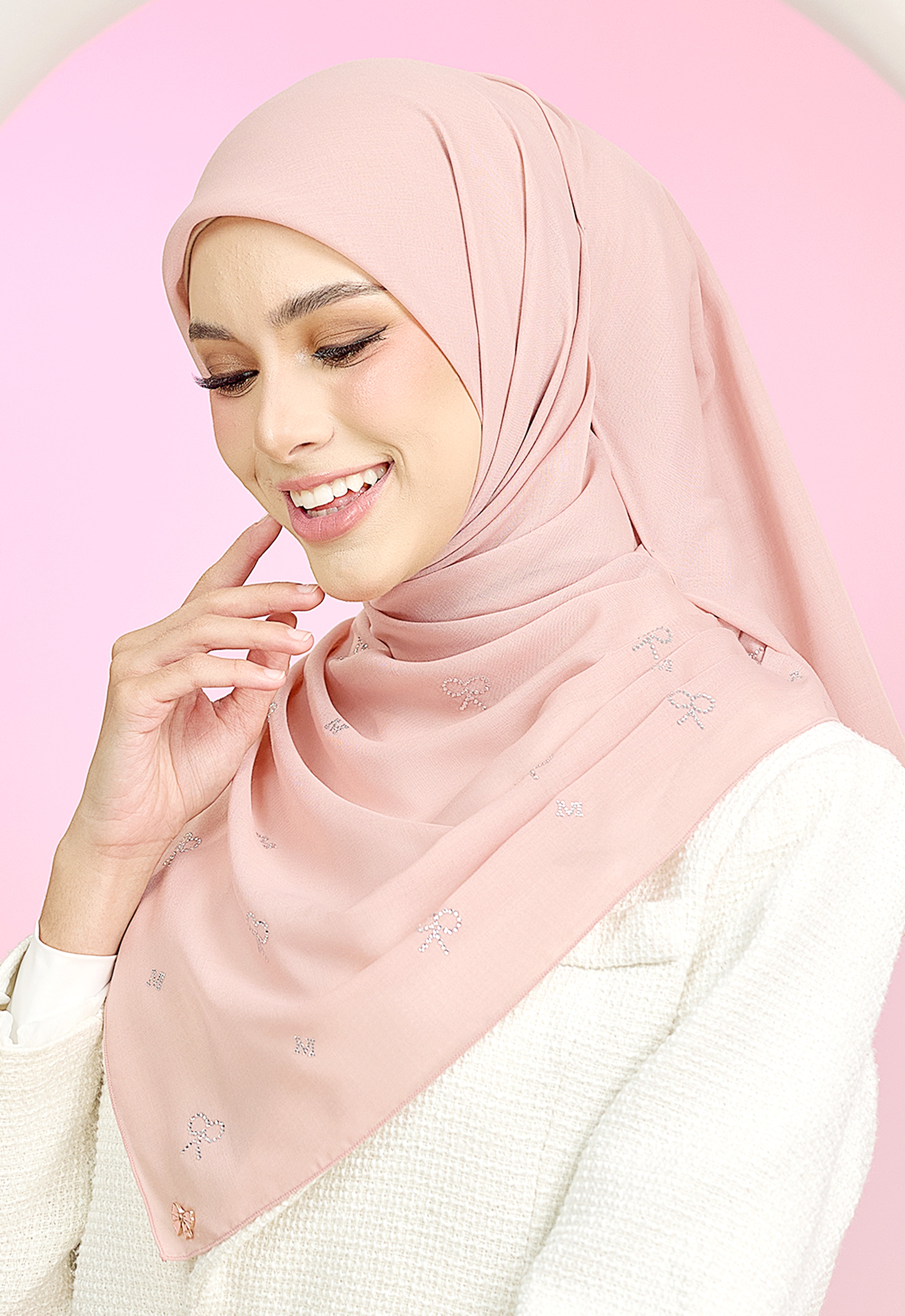 RIBBONY PLAIN STONE - BLUSH PINK