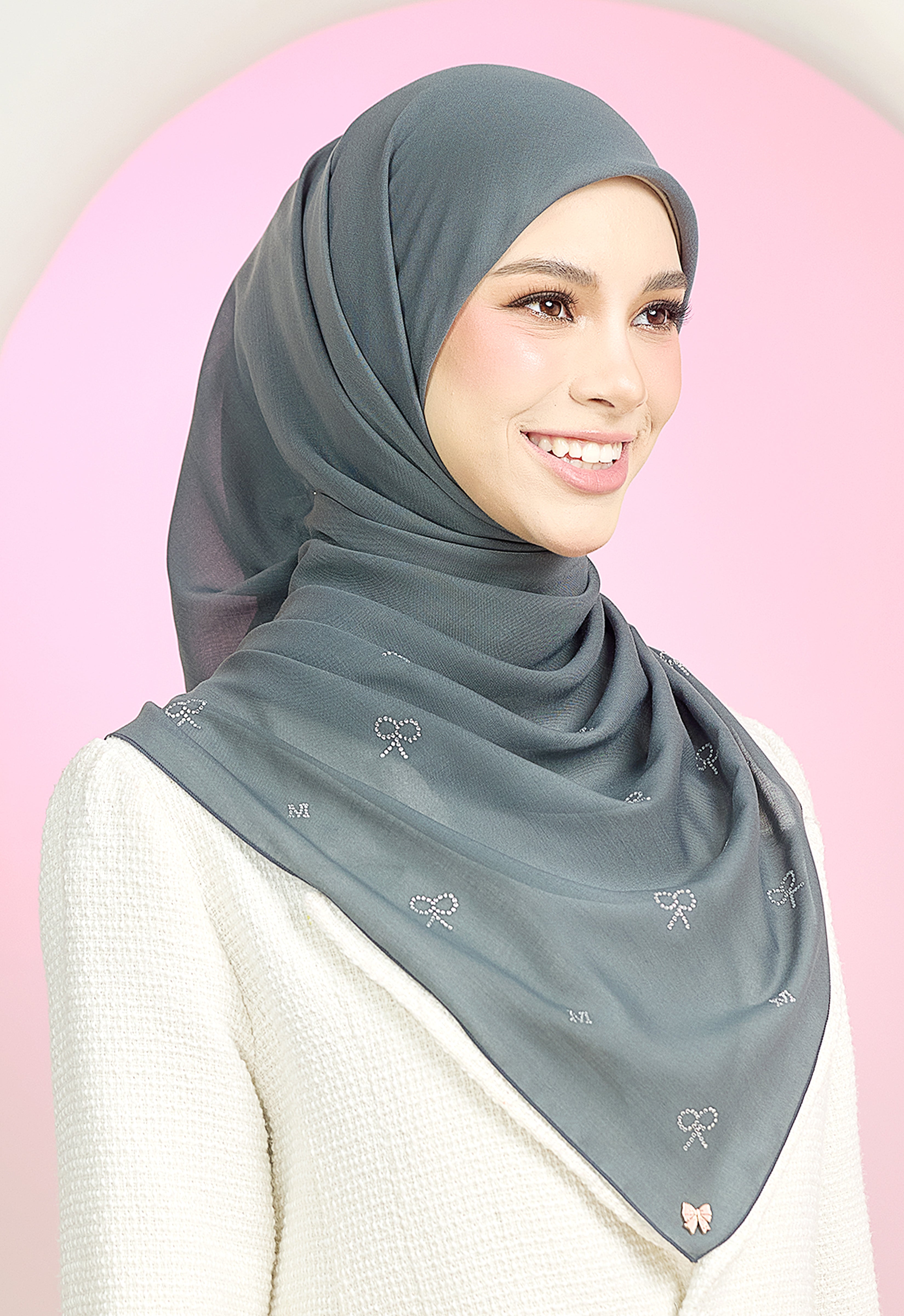 RIBBONY PLAIN STONE - DARK GRAY