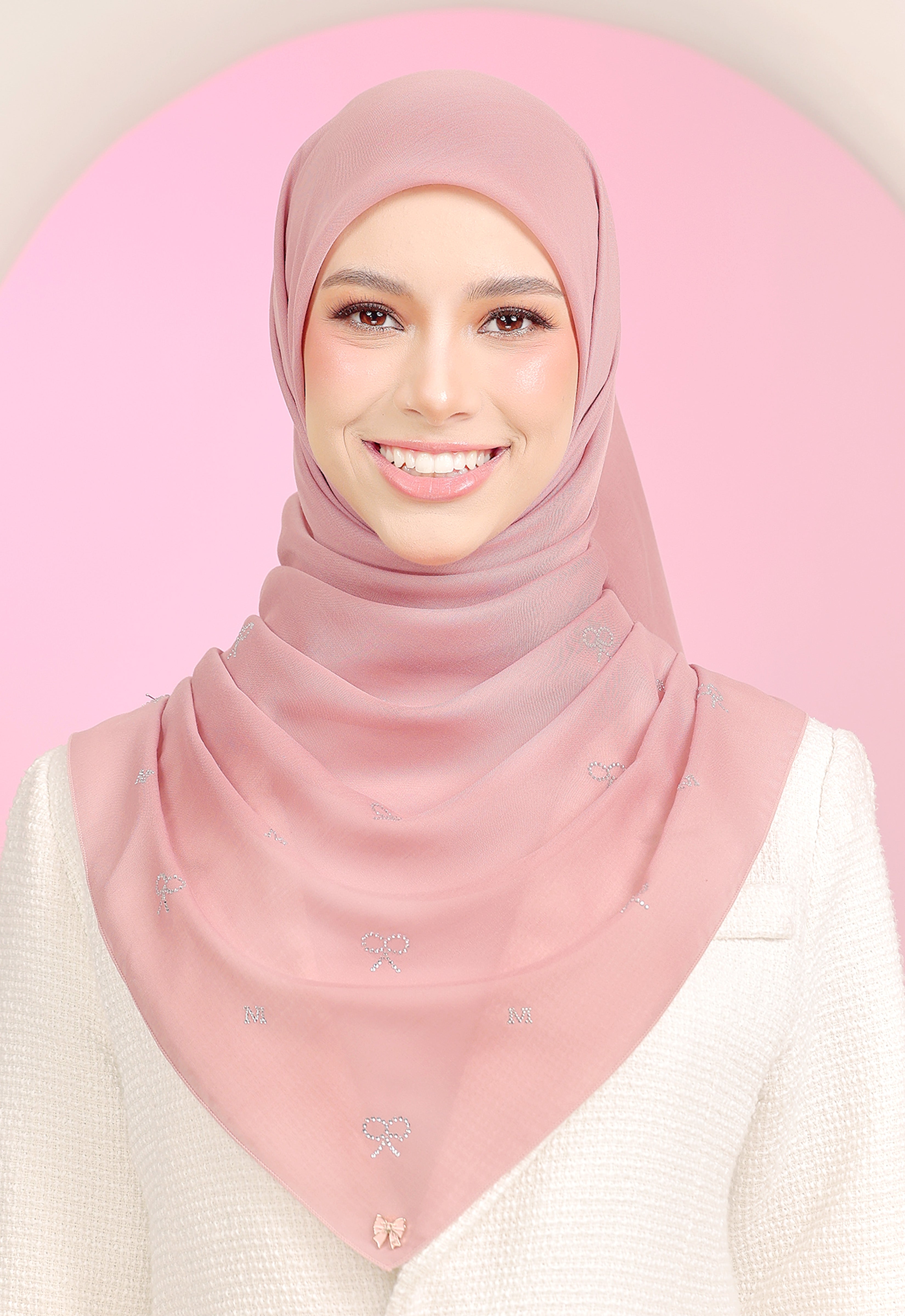 RIBBONY PLAIN STONE - DUSTY PINK