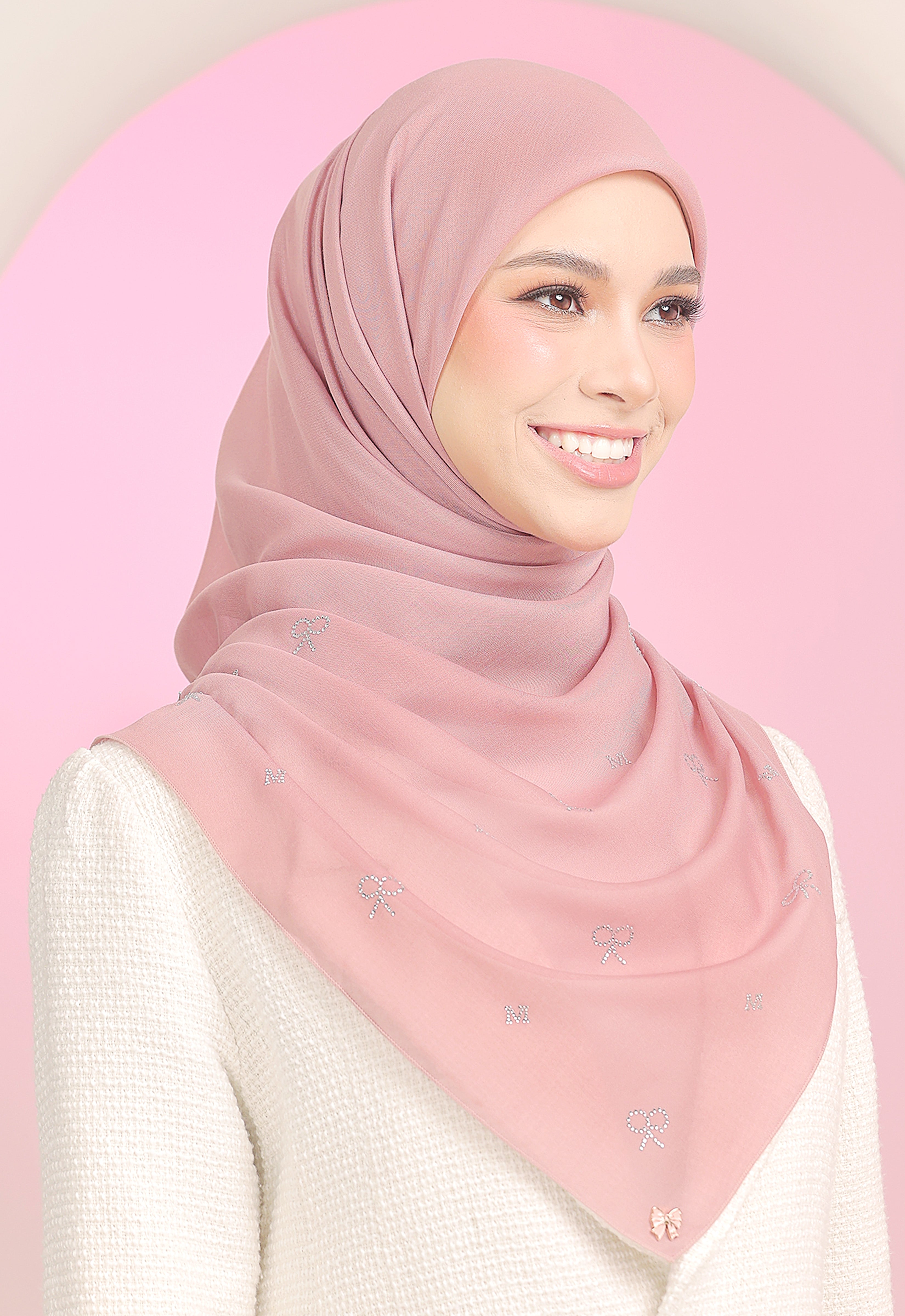 RIBBONY PLAIN STONE - DUSTY PINK