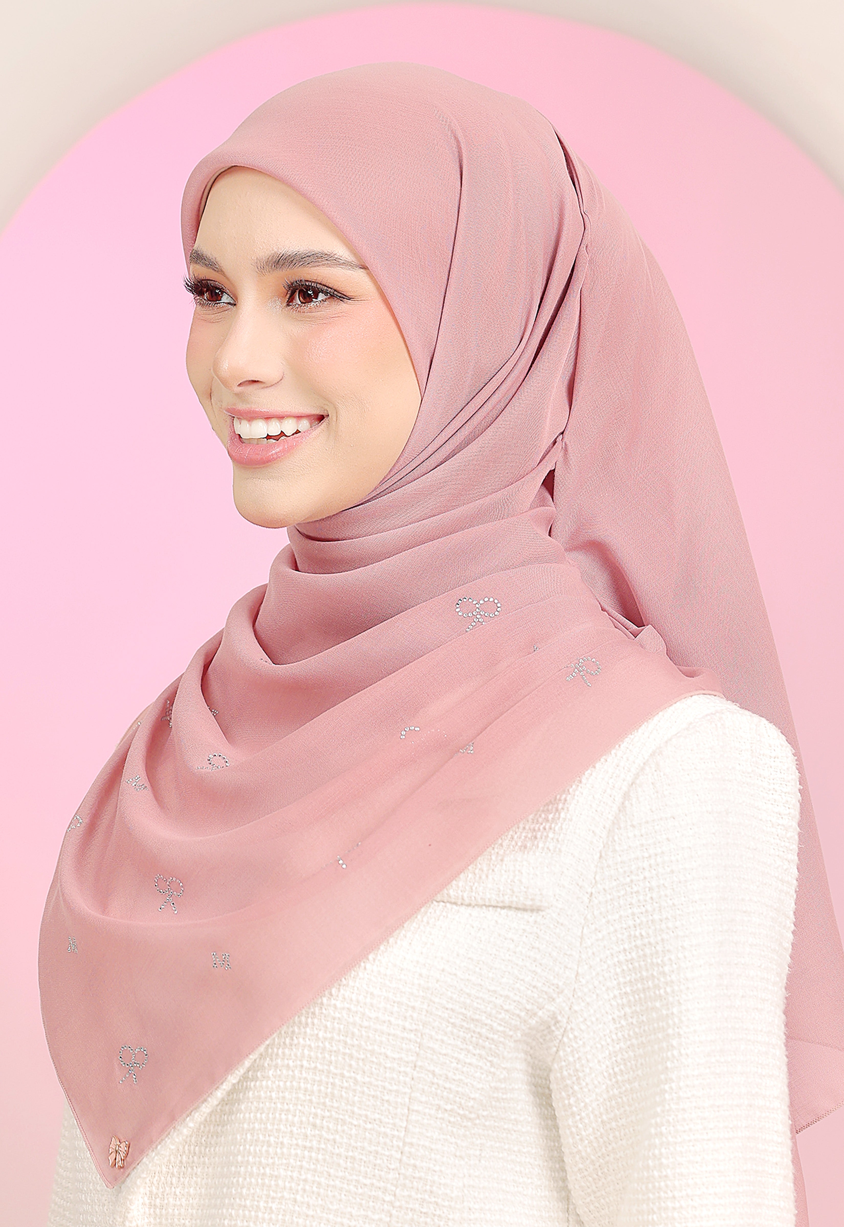RIBBONY PLAIN STONE - DUSTY PINK