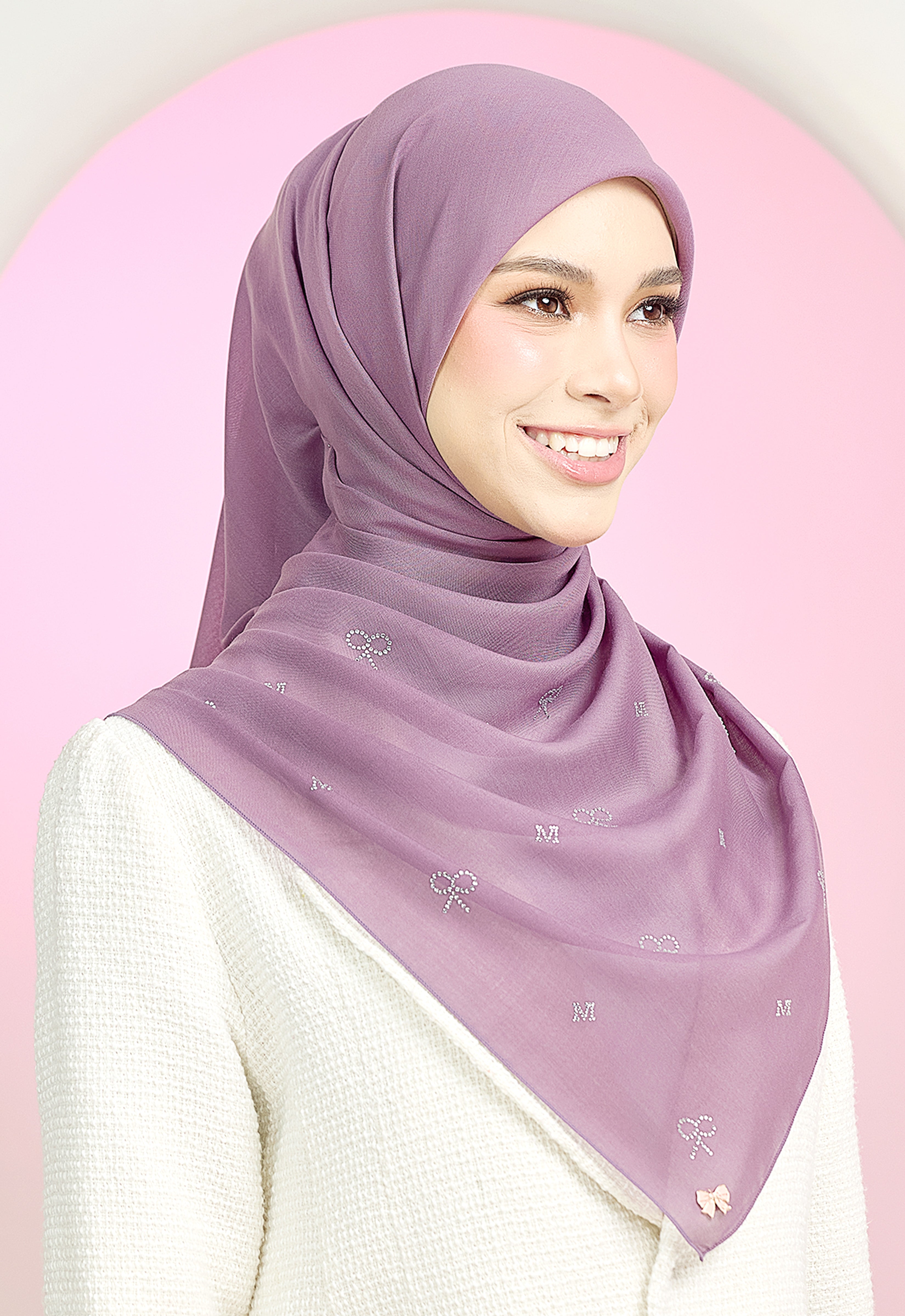 RIBBONY PLAIN STONE - DUSTY PURPLE